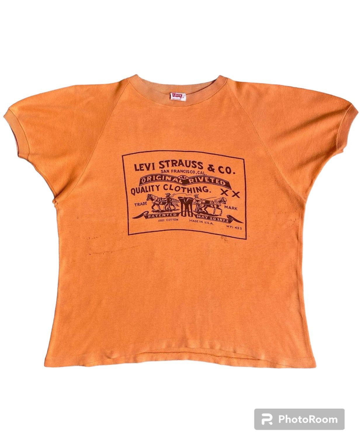 Levi's × Vintage 💥Very Rare 70s Levis Baggy T shirt Size US L / EU 52-54 / 3 - 1 Thumbnail