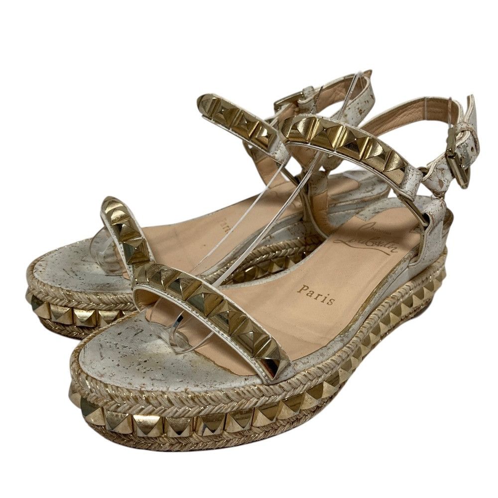 Christian Louboutin Christian Louboutin Christian Louboutin Cataclou 60 espadrille sandals Leather Shoes DUTY FREE for USA Size ONE SIZE - 1 Thumbnail
