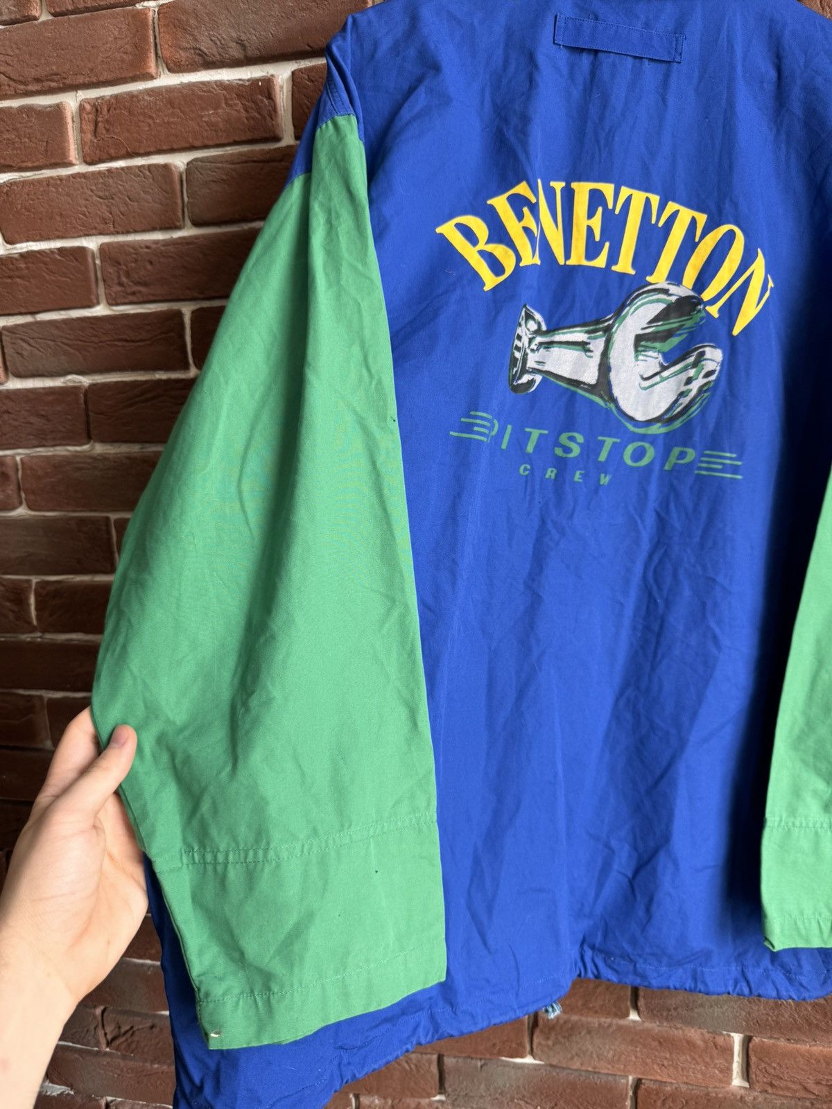 Benetton Vintage Benetton F1 Pitstop Crew Racing Team Light Jacket Size US L / EU 52-54 / 3 - 9 Thumbnail