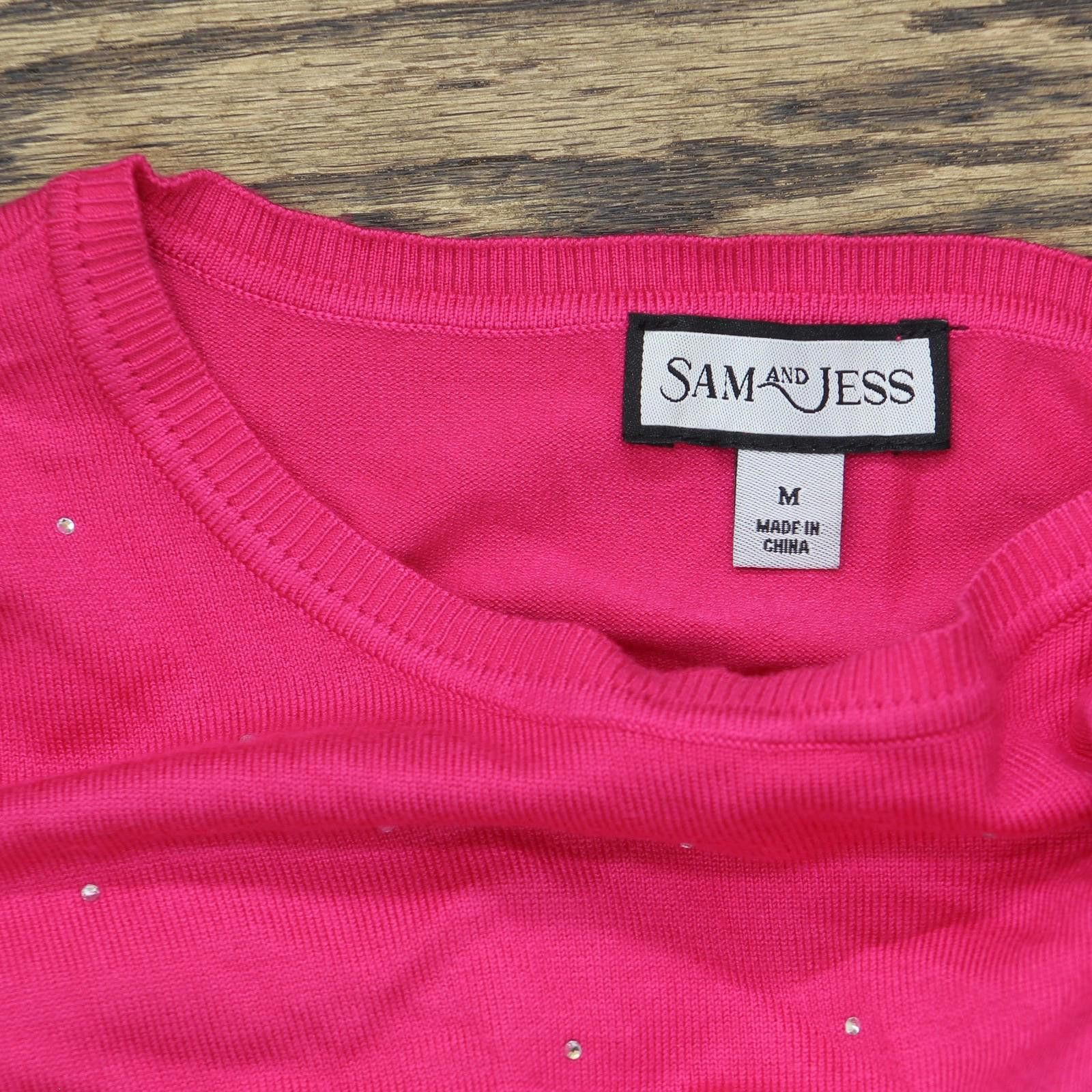 Other Nwt Sam & Jess Womens Sweater Ta93148768as Electric Pink M Size M / US 6-8 / IT 42-44 - 4 Thumbnail