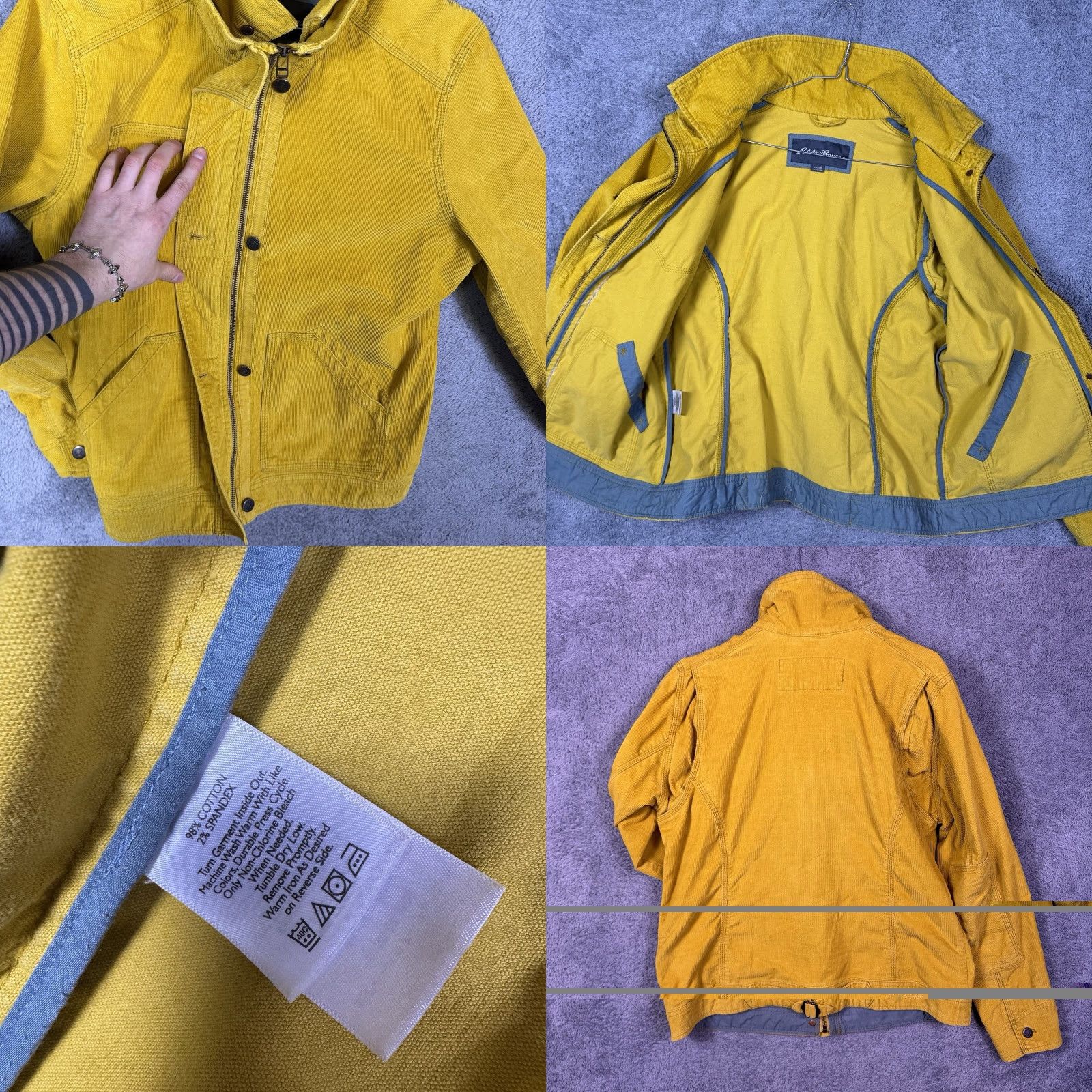 Eddie Bauer VINTAGE Eddie Bauer Corduroy Jacket Womens M Chore Barn Coat Full Zip Elbow Patch Field Jacket Size M / US 6-8 / IT 42-44 - 8 Thumbnail