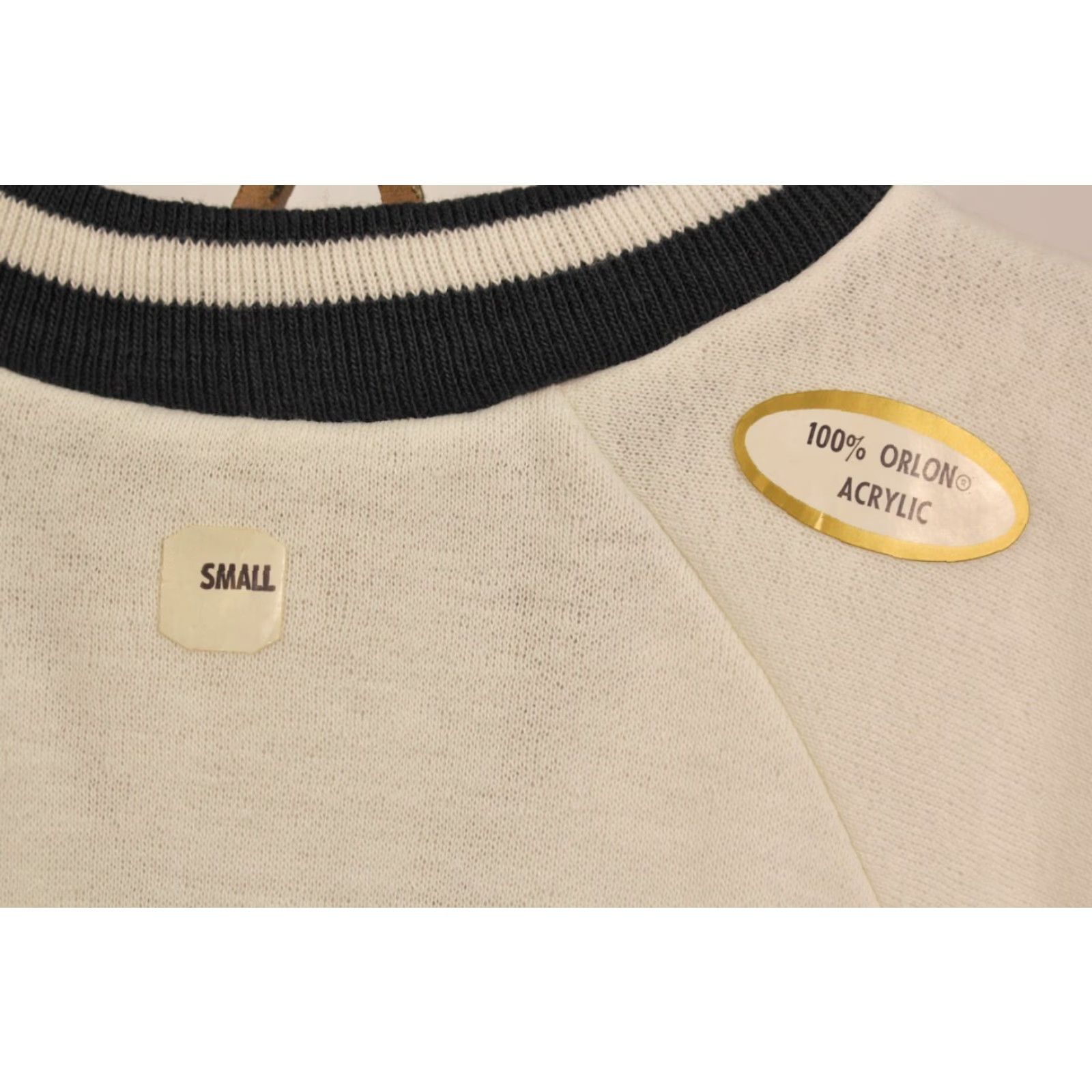 Hanes VTG Hanes 1960s White Navy Short Sleeve Sweatshirt TShirt Sz S / 60s NOS Shirt Mens Size US S / EU 44-46 / 1 - 6 Thumbnail