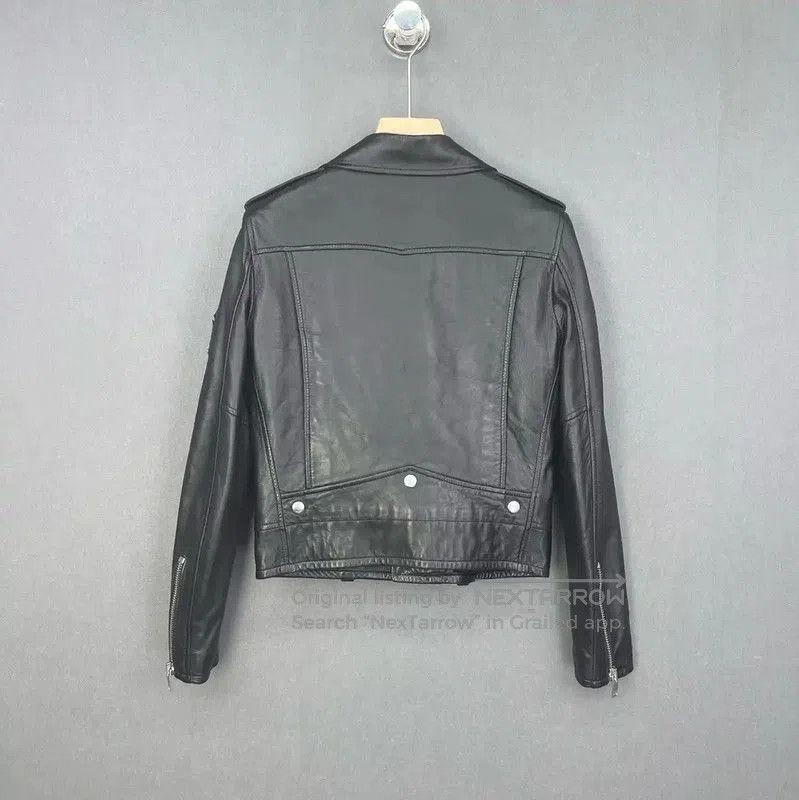 Saint Laurent Paris Saint Laurent Womens Black Leather Jacket . Size XXS / US 00 / IT 34 - 2 Thumbnail