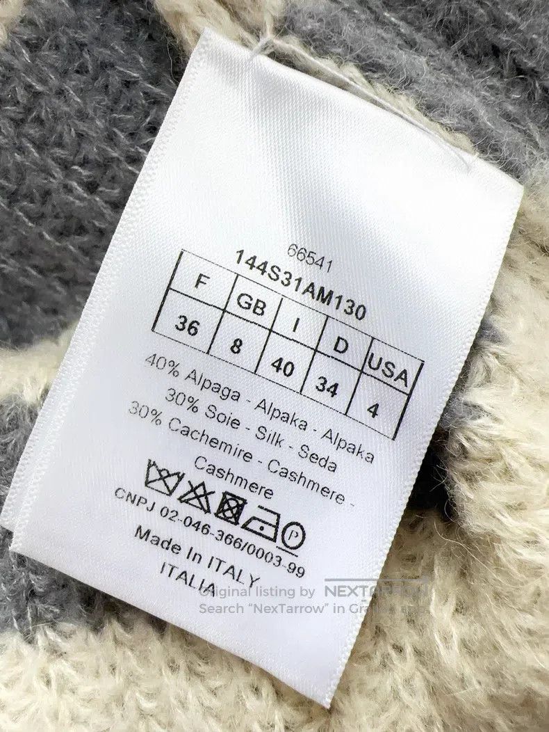Dior Dior Light gray with beige white striped little bee embroi Size XS / US 0-2 / IT 36-38 - 6 Thumbnail