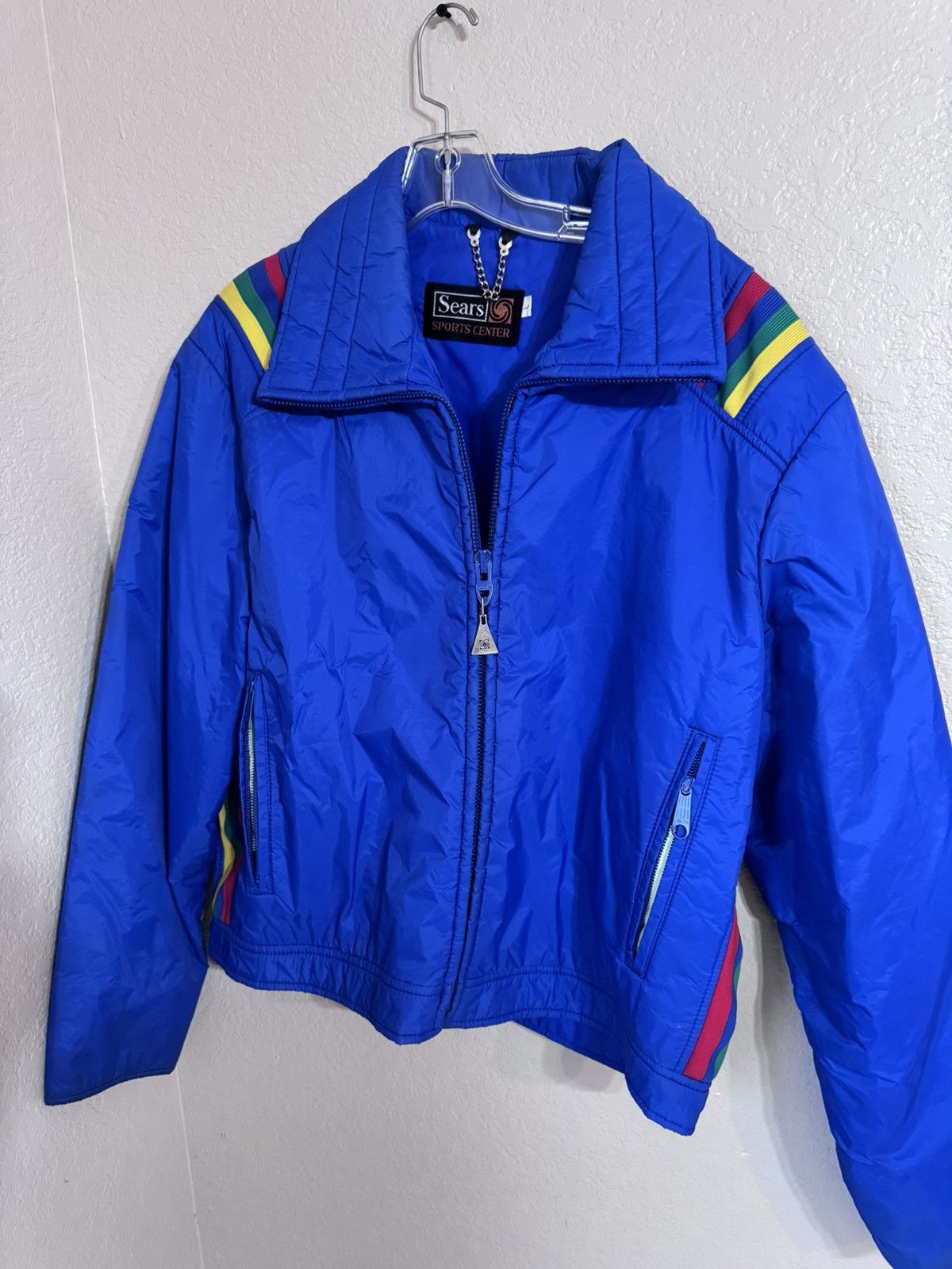 Sears vintage 1960s 70s RAINBOW striped cropped jacket Size US L / EU 52-54 / 3 - 7 Thumbnail
