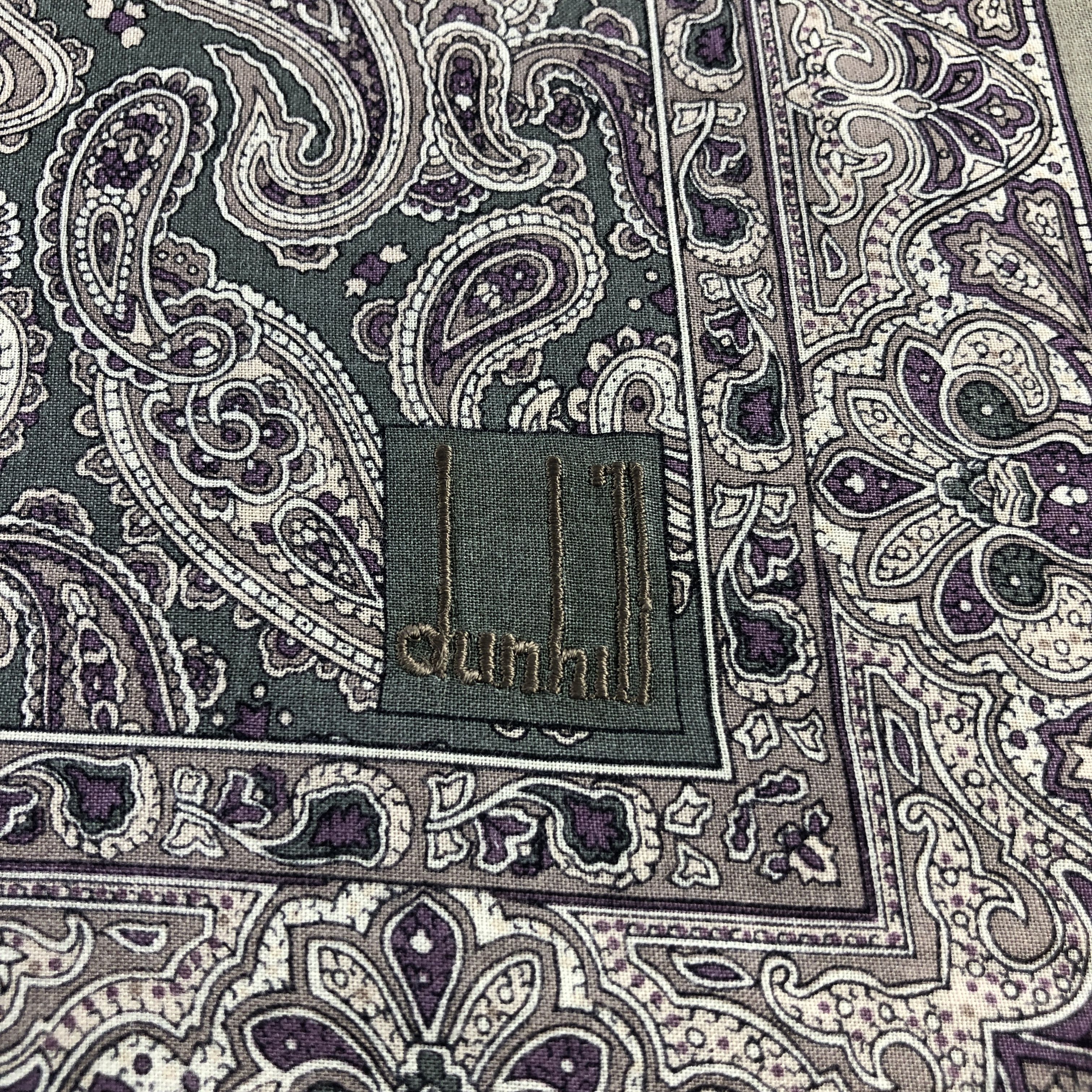Alfred Dunhill × Vintage Dunhill Paisley Handkerchief Neckerchief Bandana H2665 Size ONE SIZE - 4 Thumbnail