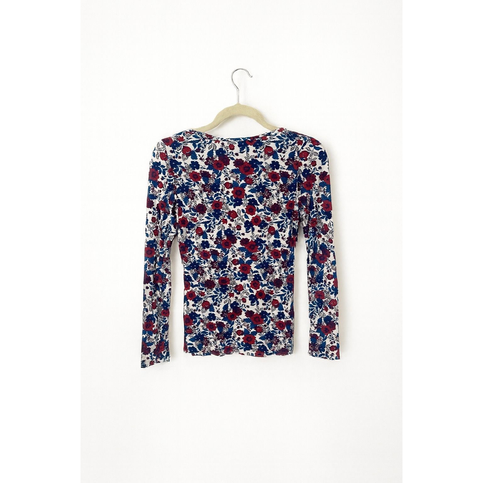 Other Tezenis Women’s Small Floral Long Sleeve Top Red Blue White Size S / US 4 / IT 40 - 4 Thumbnail