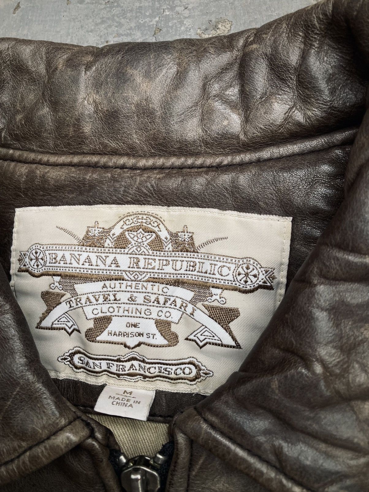 Banana Republic Vintage Banana Republic Leather Flight Jacket Size US S / EU 44-46 / 1 - 6 Thumbnail