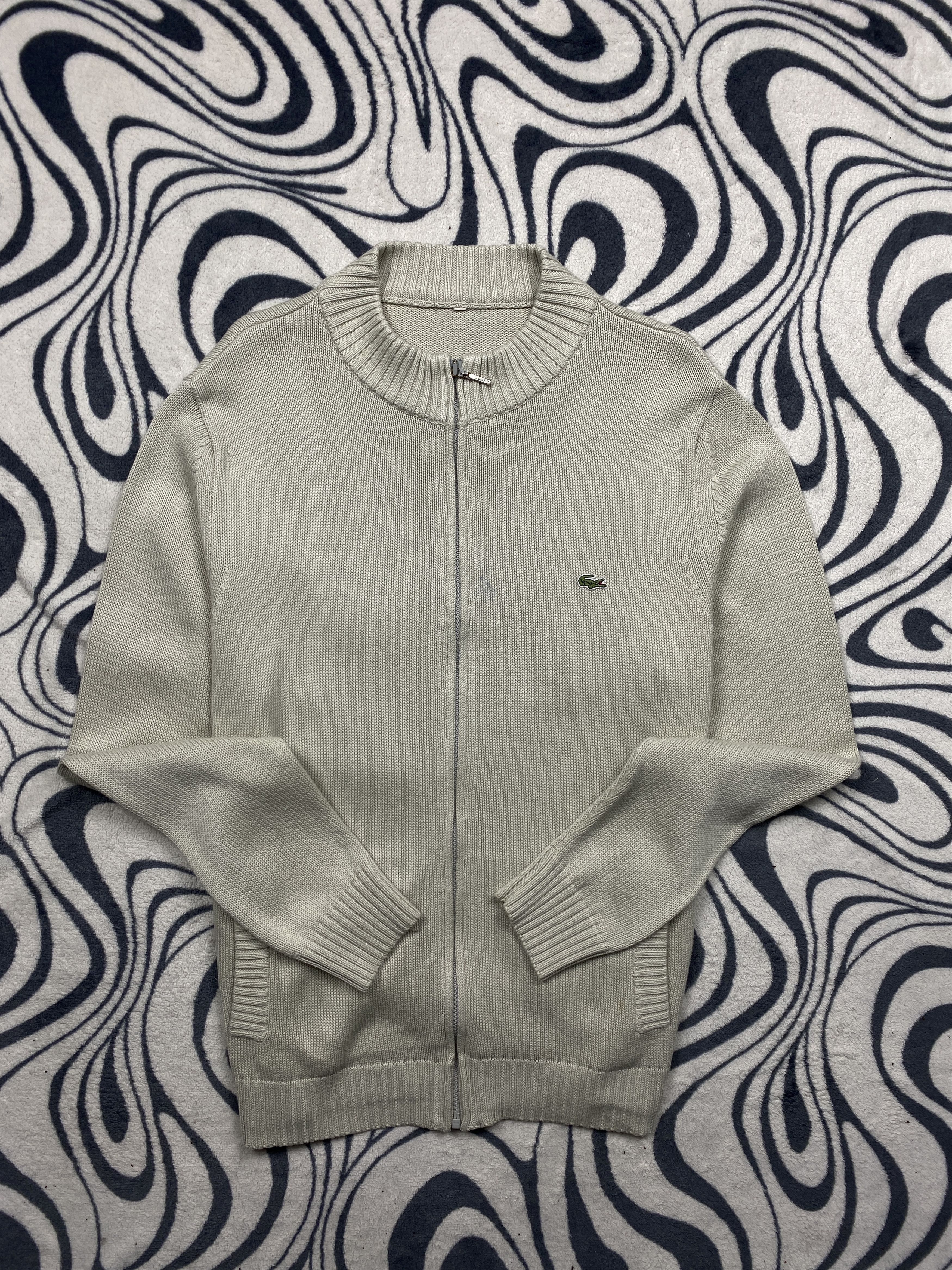 Lacoste Lacoste Vintage Mens Knit Zip Sweater Size US XL / EU 56 / 4 - 1 Thumbnail