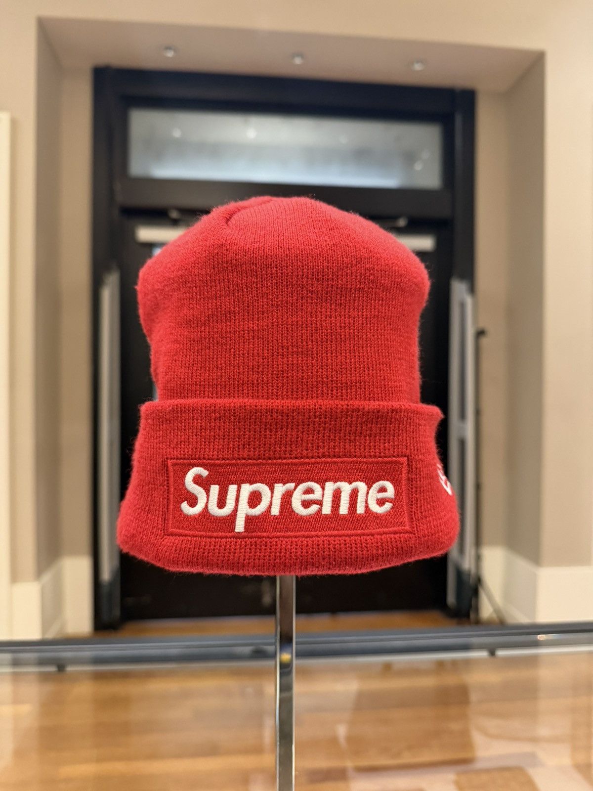 Supreme Supreme red box logo beanie | Grailed