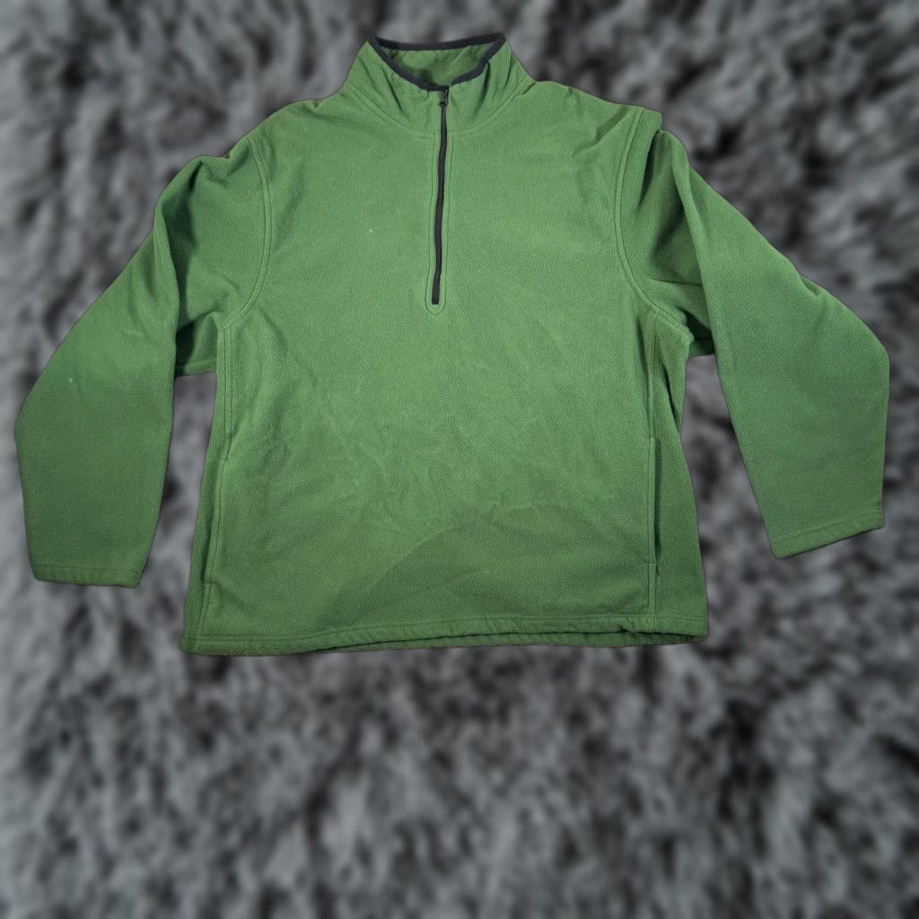 Old Navy VINTAGE Old Navy Sweatshirt Pullover Jacket 2XL Green Men Fleece Zip Pockets 1/4 Zip 80s 90s Gorpcore Size US XXL / EU 58 / 5 - 1 Thumbnail