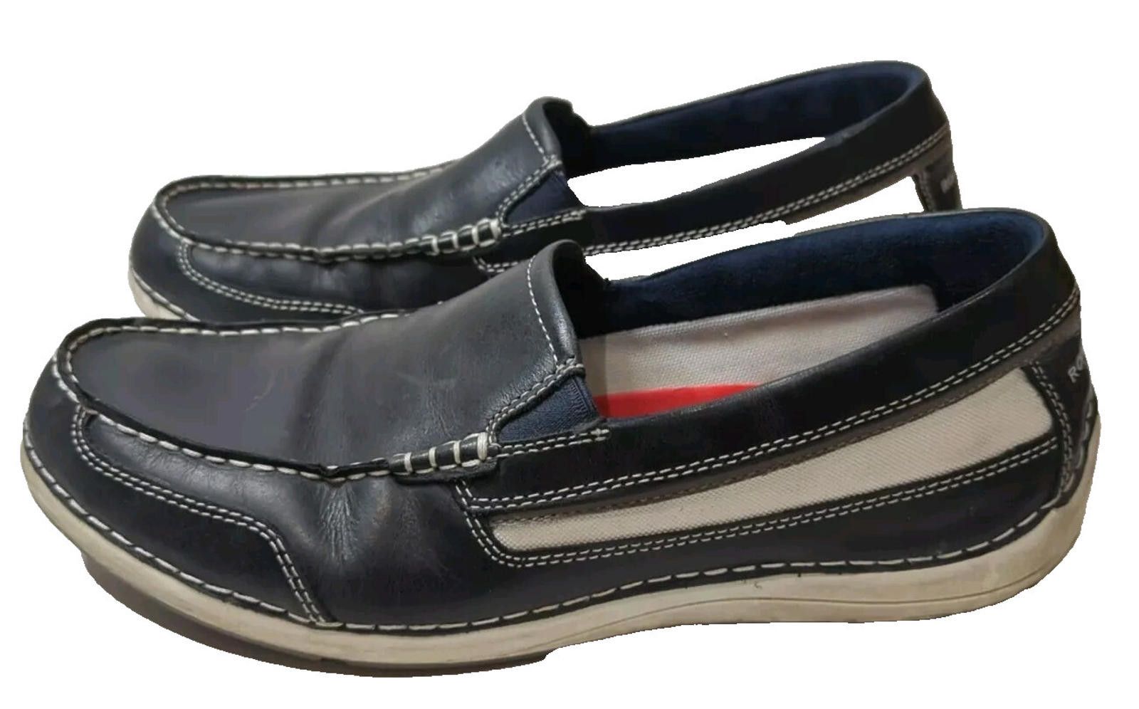 Rockport Rockport Men's Blue Leather Boat Loafers Size 11 M V79673 Size US 11 / EU 44 - 4 Thumbnail