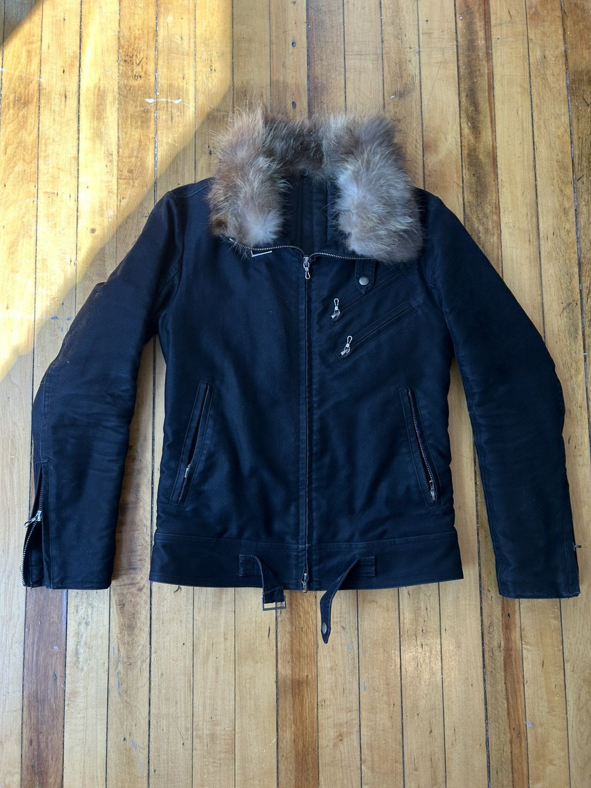 Shellac Shellac Racoon Fur Collar Jacket Size US M / EU 48-50 / 2 - 1 Thumbnail