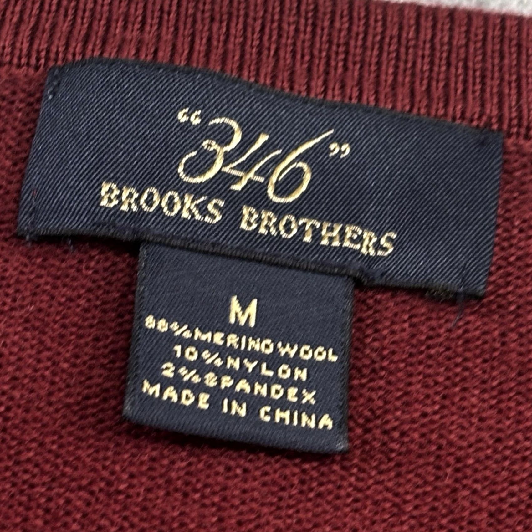 Brooks Brothers Brooks Brothers Jumper Medium Mens Red V-Neck Pullover Wool 346 Merino Used France? (Note: Country is China in specs) Size US M / EU 48-50 / 2 - 6 Thumbnail