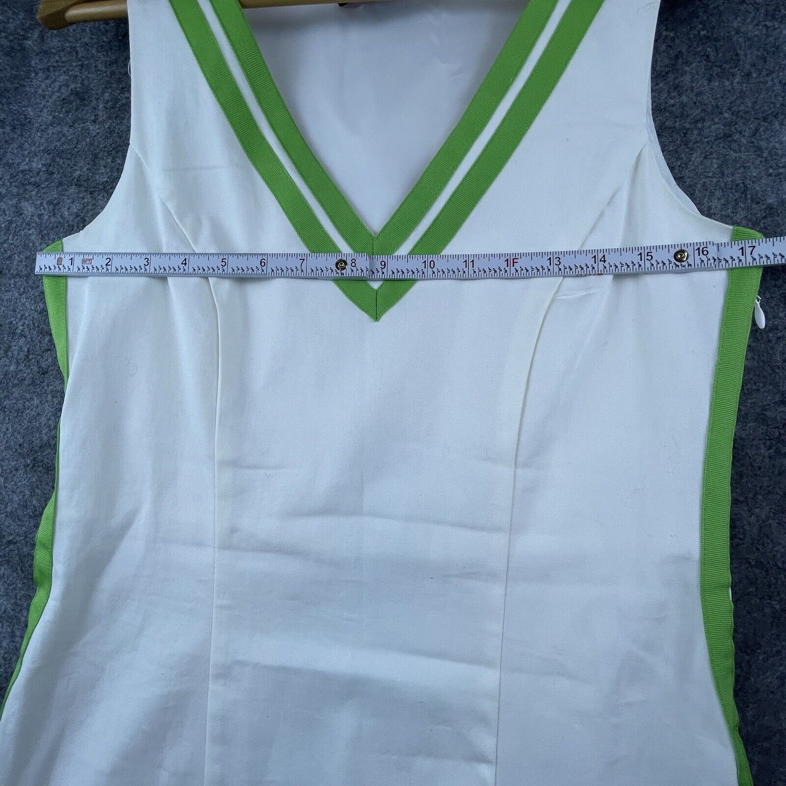 Willi Smith Willi Smith Dress 8 Mod Retro Green White 60s/70s Preppy Size M / US 6-8 / IT 42-44 - 7 Thumbnail