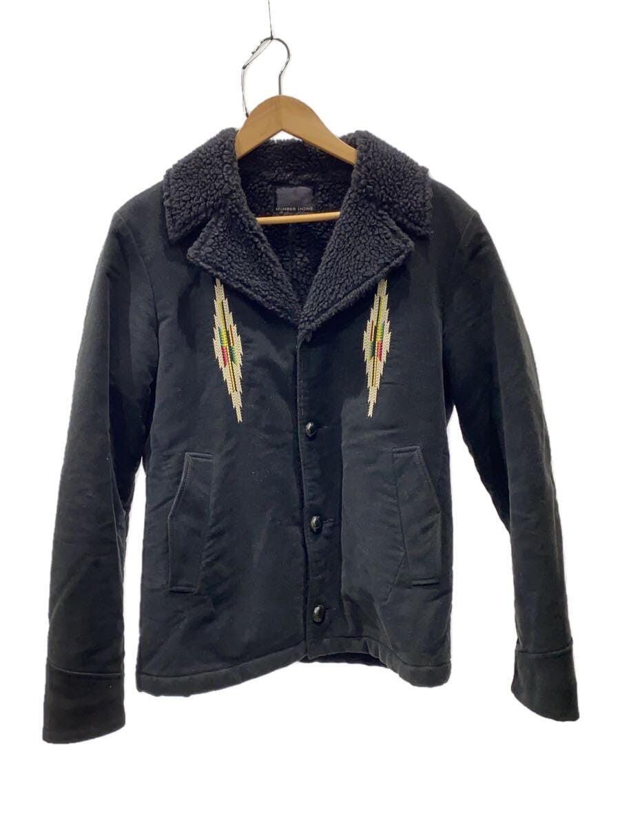 image of Number N Ine Ortega Jacket in Black, Men's (Size Large)
