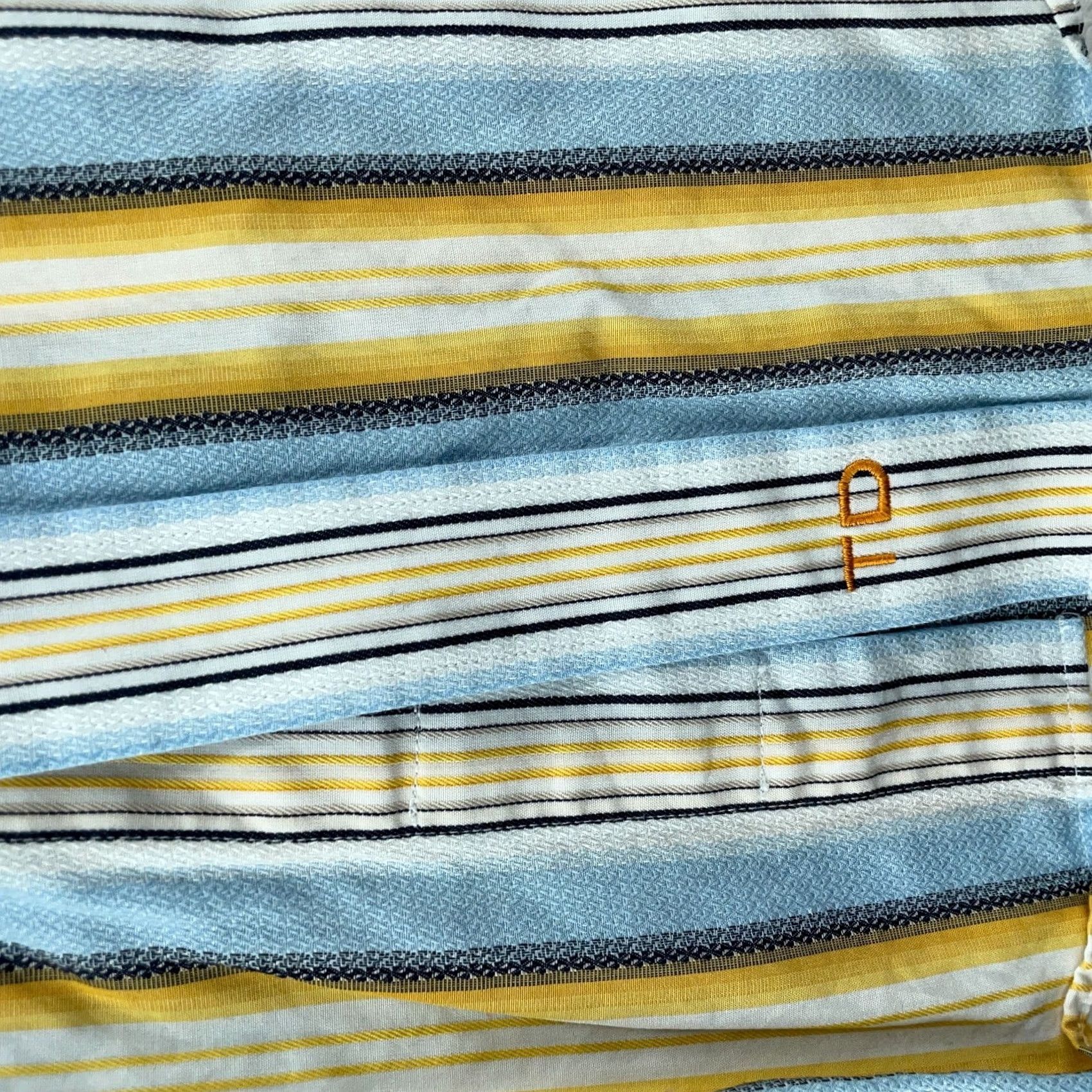 Vintage VINTAGE Thomas Dean Shirt Mens XL Multi Striped Flip Cuff Regular Fit Collared Button Up Size US XL / EU 56 / 4 - 4 Thumbnail