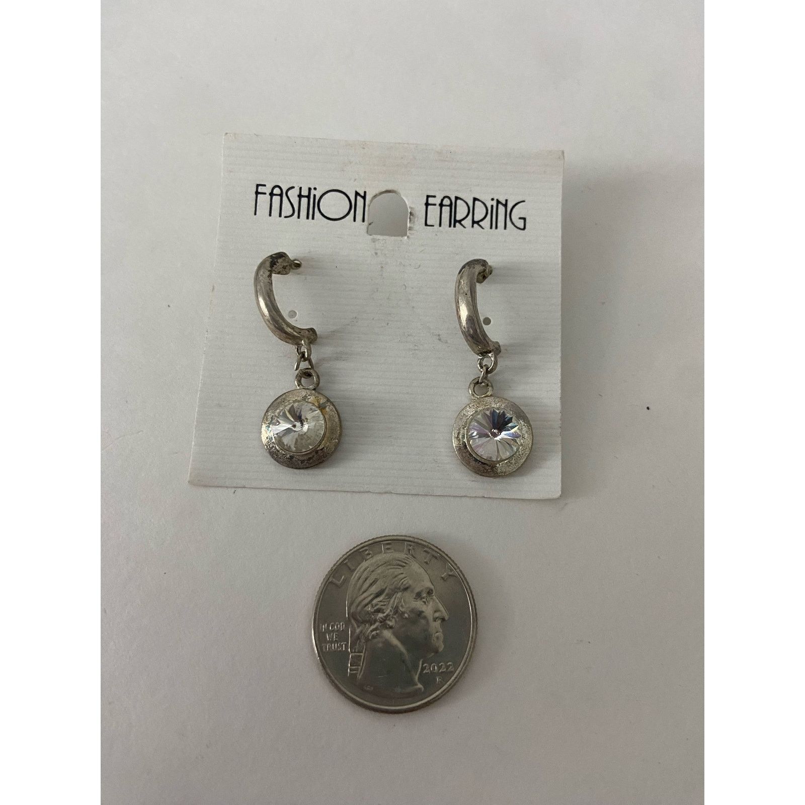 Other hoop earrings with rhinestone charm Size ONE SIZE - 4 Thumbnail