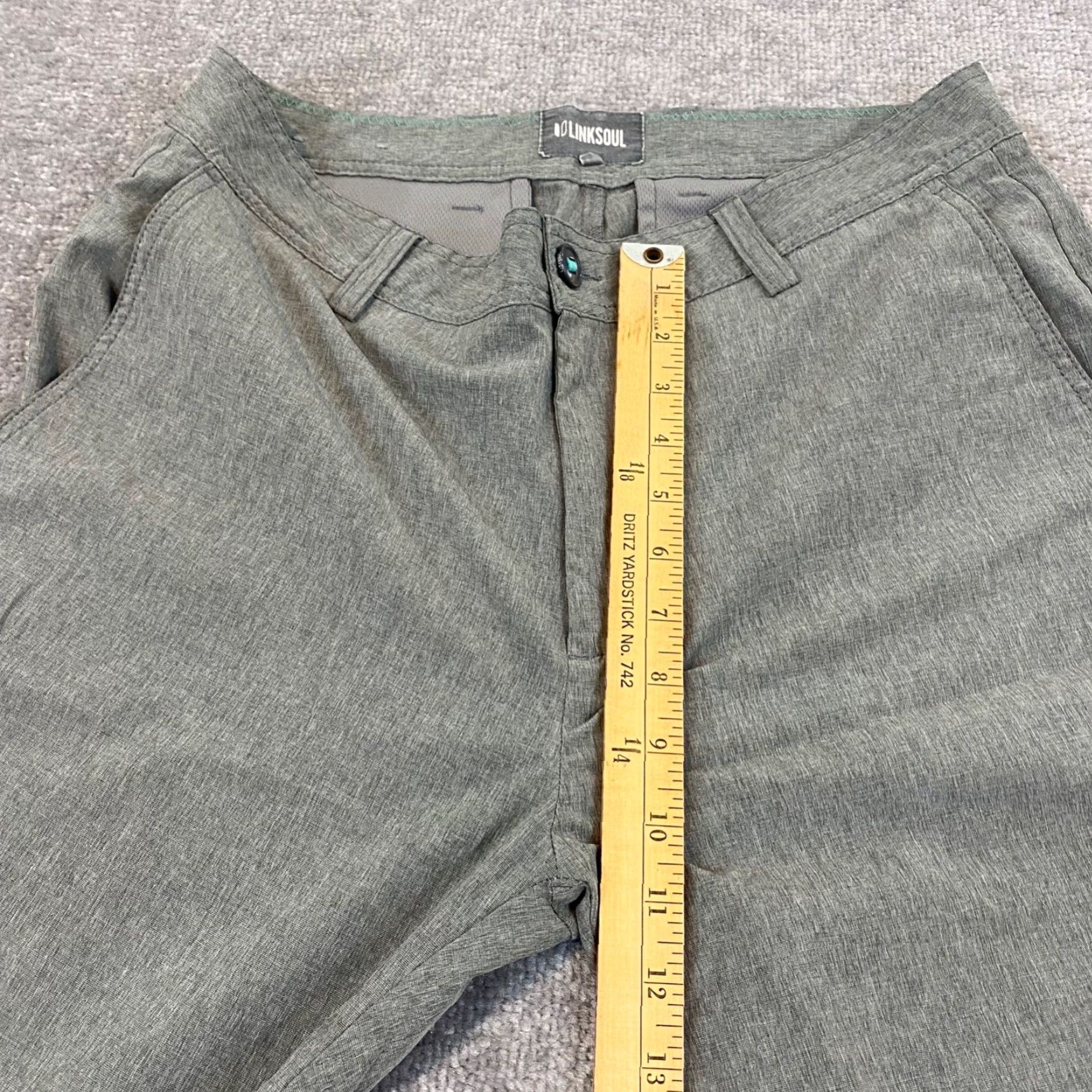 Vintage Linksoul Pants Mens 34x33 Gray Khaki Straight Leg Performance Stretch Golf 52582 Size US 34 / EU 50 - 6 Thumbnail