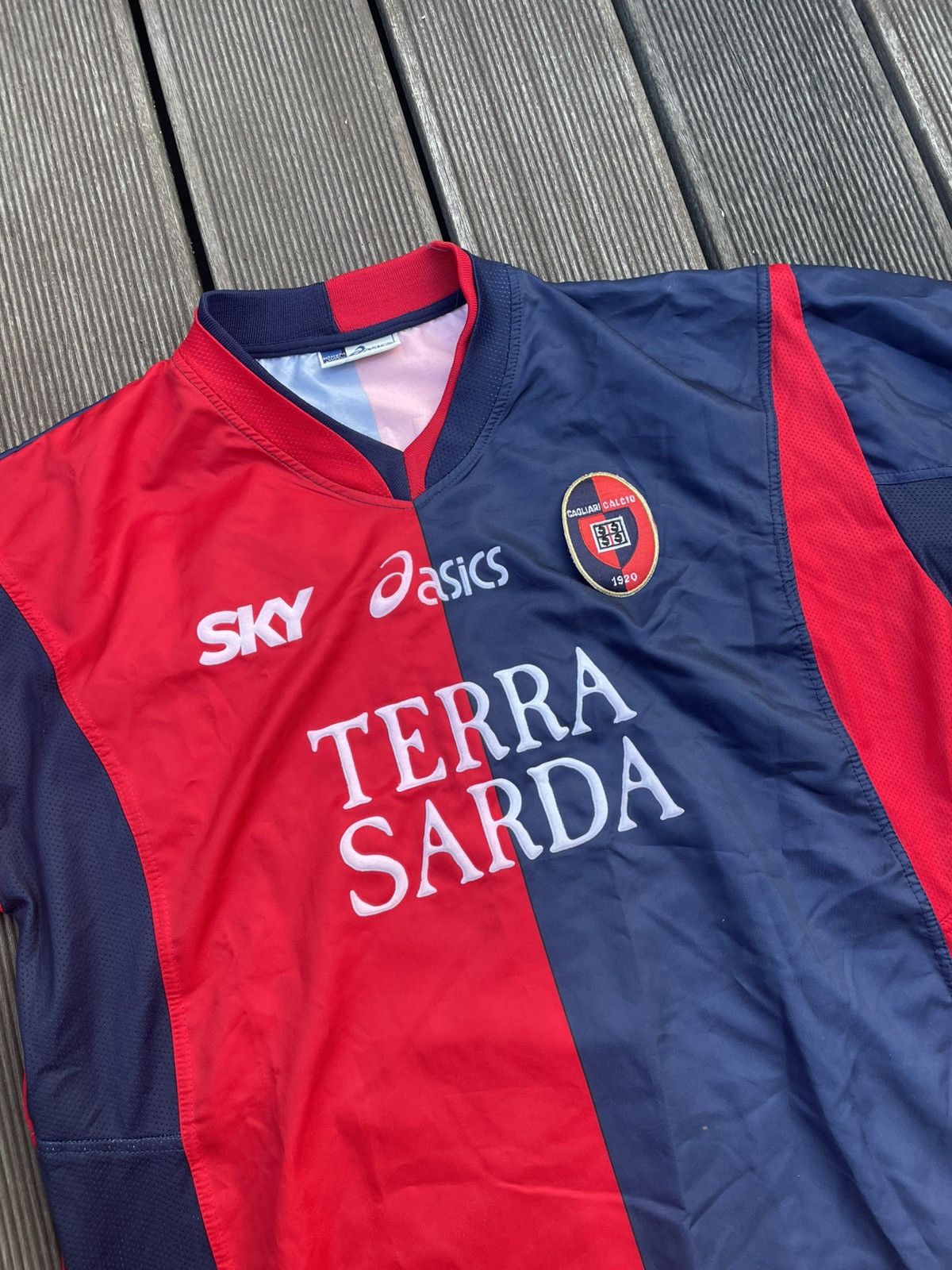 Asics 2003-04 Cagliari Home Shirt Size US M / EU 48-50 / 2 - 2 Thumbnail