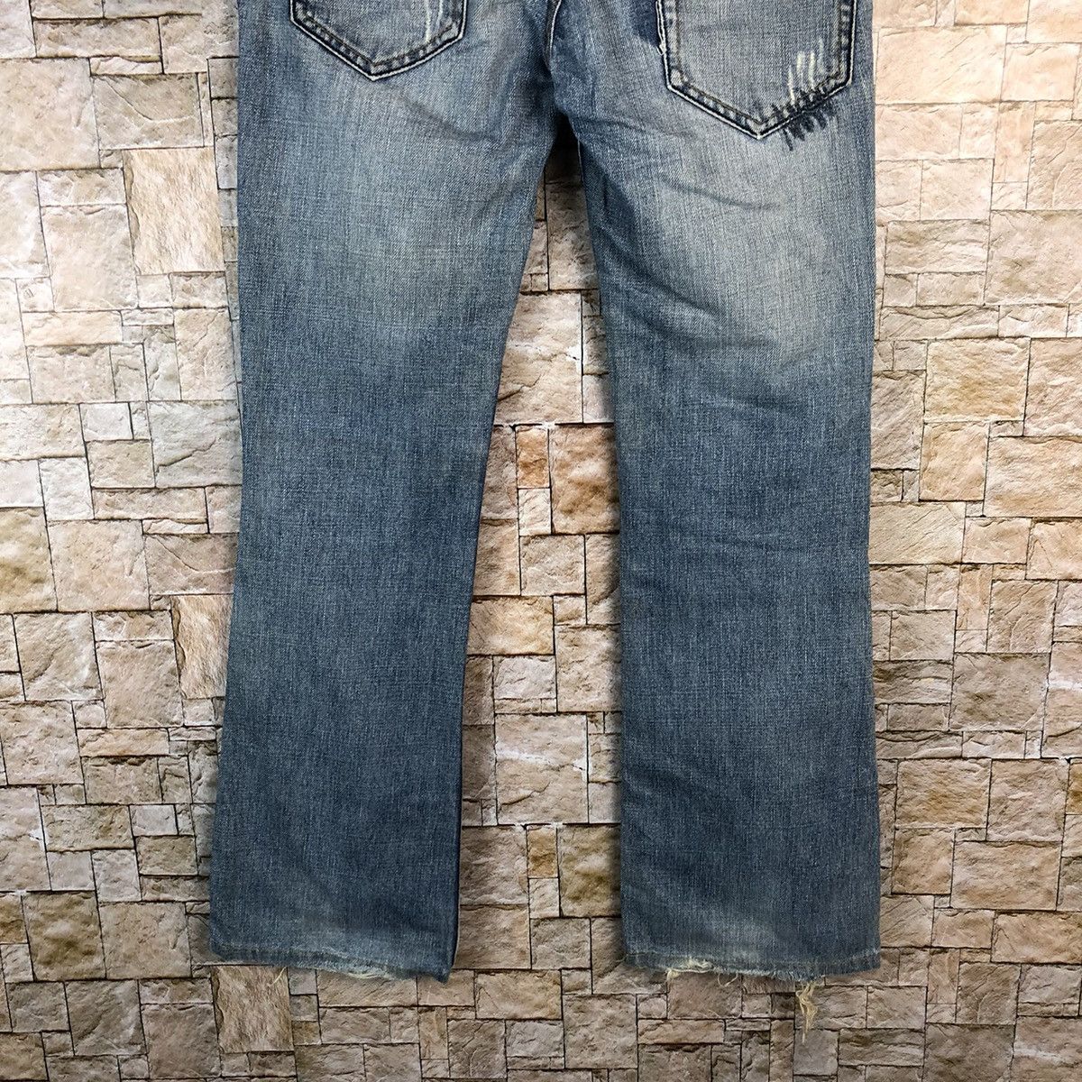 Japanese Brand A:R Blue Distressed ripped patchwork Denim Pants #A957 Size US 28 / EU 44 - 18 Thumbnail
