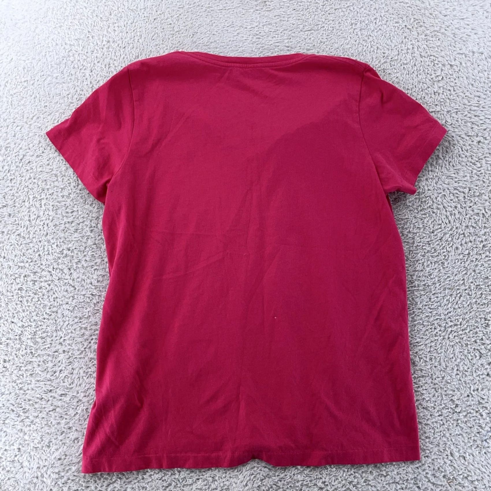Polo Ralph Lauren Polo Ralph Lauren Shirt Womens Large Pink V-Neck Short Sleeve Pony Logo Tee Size L / US 10 / IT 46 - 3 Thumbnail