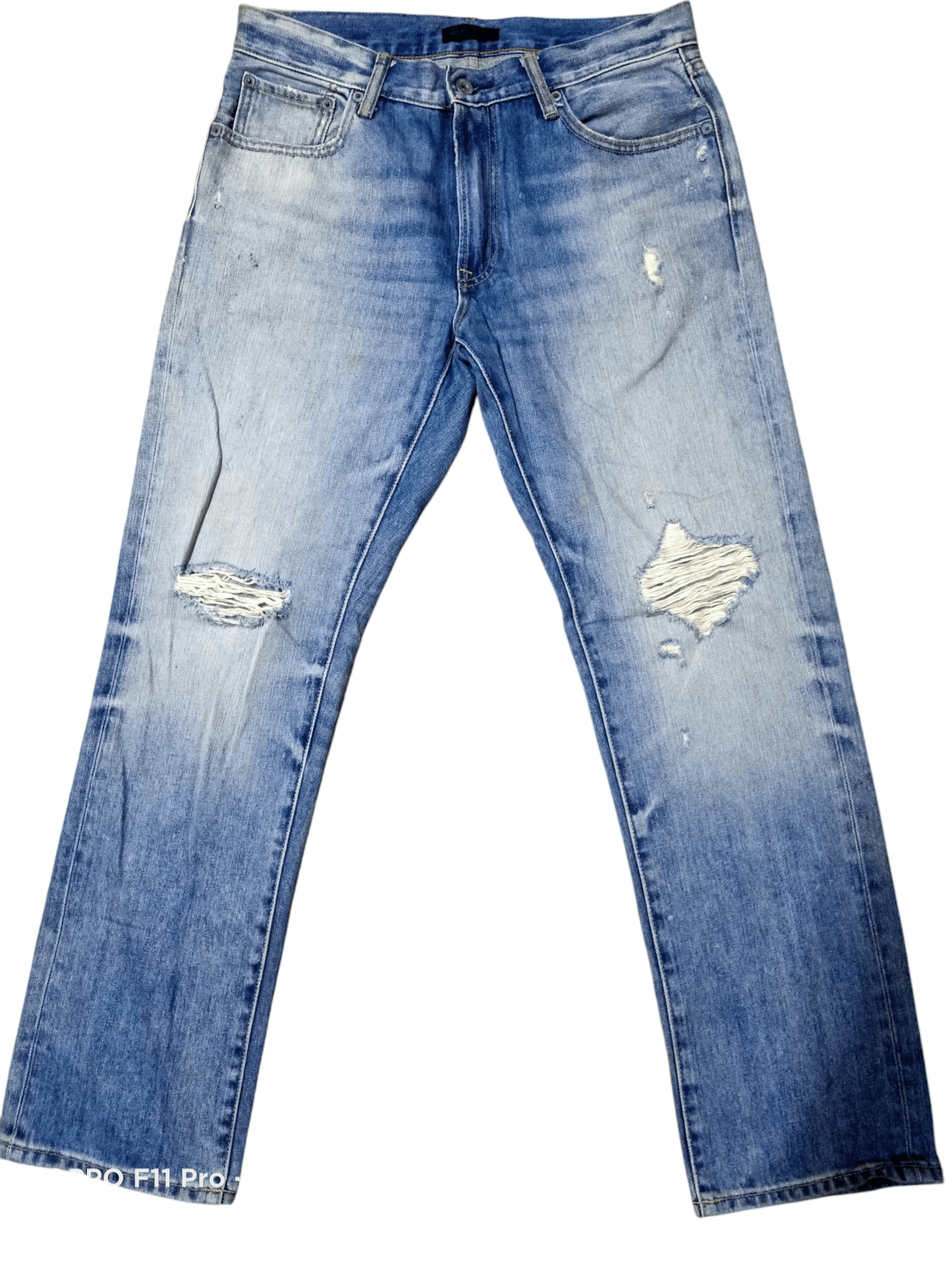 If Six Was Nine × Japanese Brand × Uniqlo Uniqlo Denim Blacktag Distressdenim Size US 32 / EU 48 - 15 Thumbnail