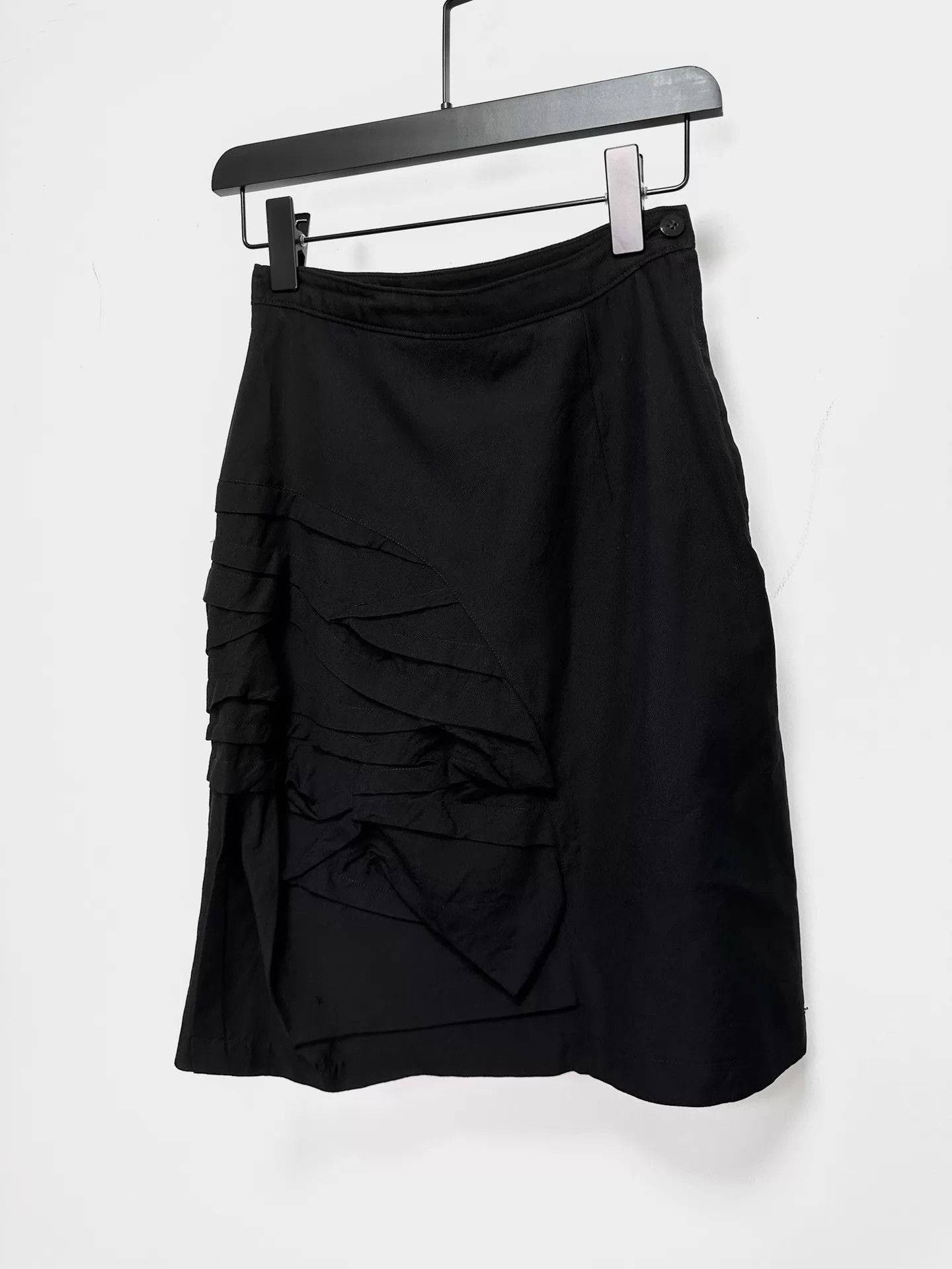Comme des Garcons Comme des Garcons 1980s Black Pleated Mini Skirt Size 27" / US 4 / IT 40 - 3 Thumbnail