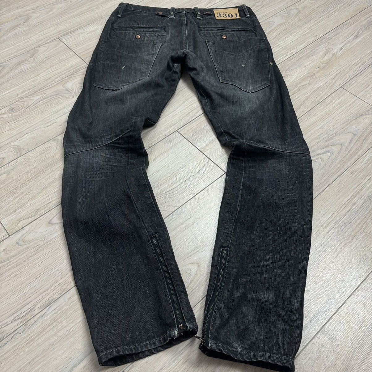 G-Star Vintage Y2K Gstar Muse Jack Avant Garde Black Denim Jeans Size 29" - 14 Thumbnail