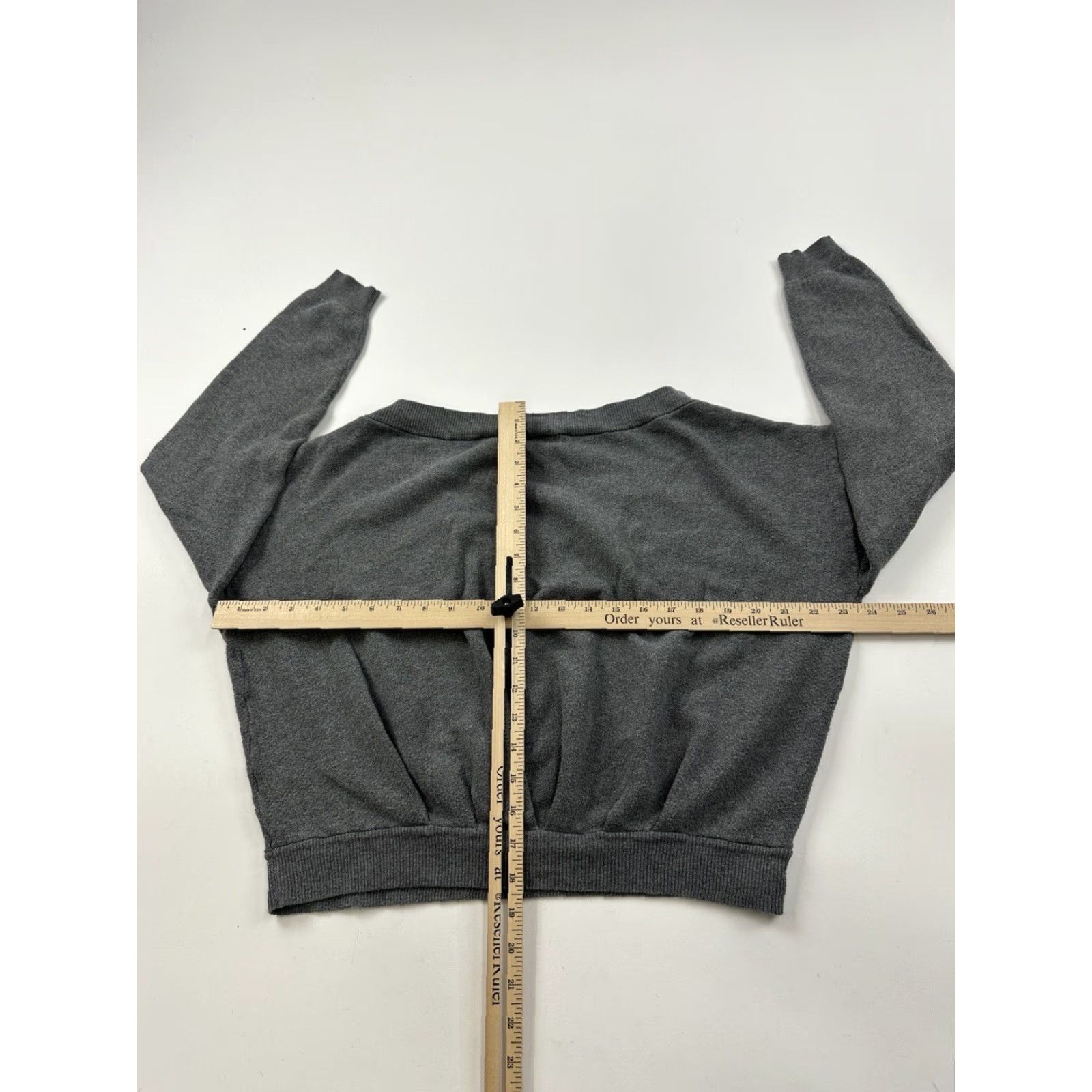 Vintage Tildon Sweater Womens Medium Gray Pullover V-Neck Ladies Shirt Size M / US 6-8 / IT 42-44 - 6 Thumbnail