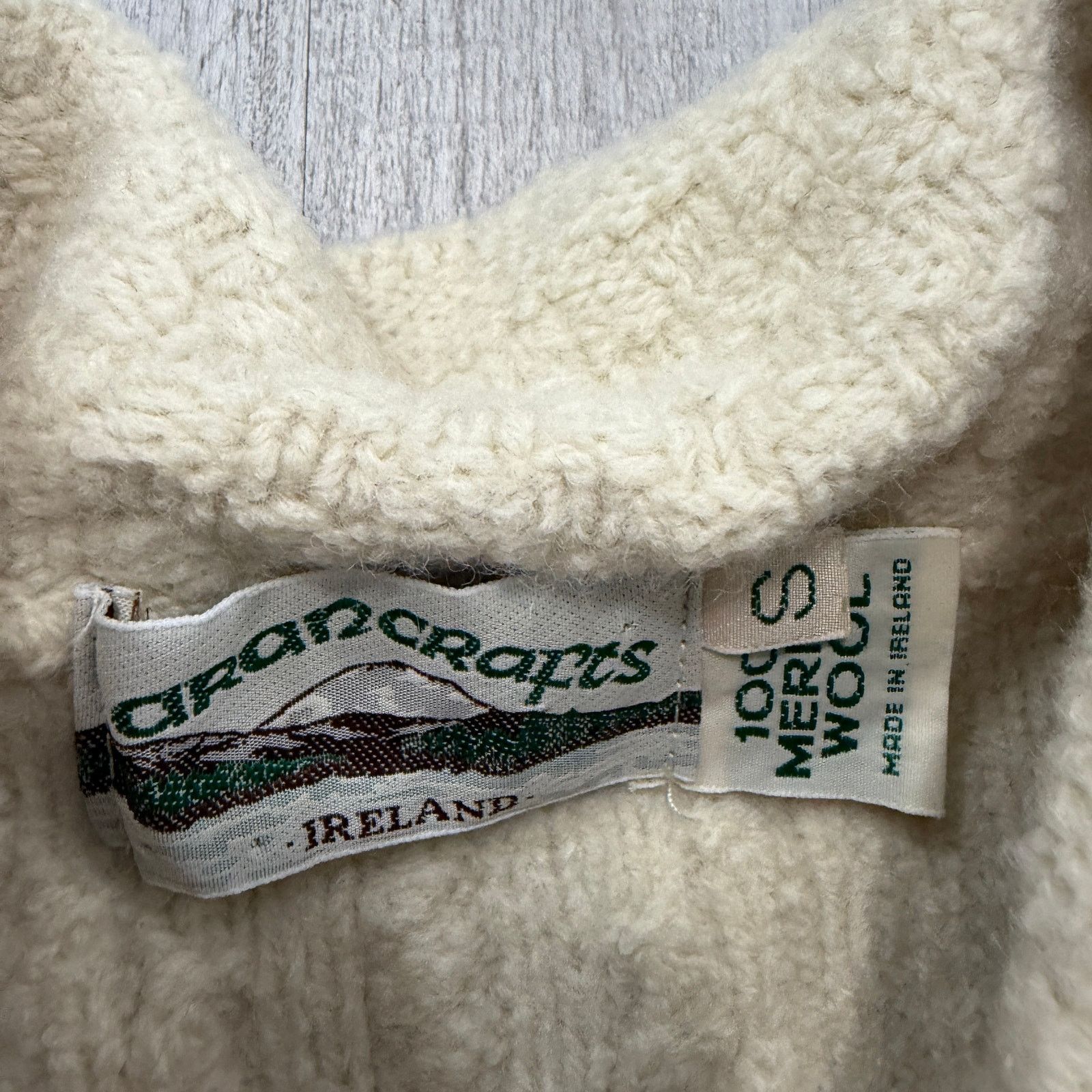 Vintage Original Aran Co Knit Coat Cardigan Sweater Women's Small Size S / US 4 / IT 40 - 5 Thumbnail