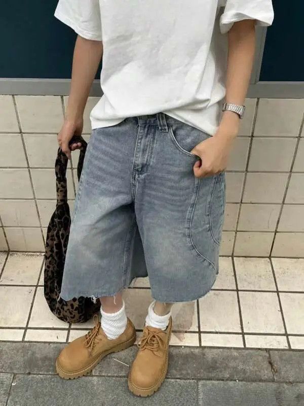 VIBE Denim jeans jorts Y2K Drip shorts Size US 32 / EU 48 - 1 Thumbnail