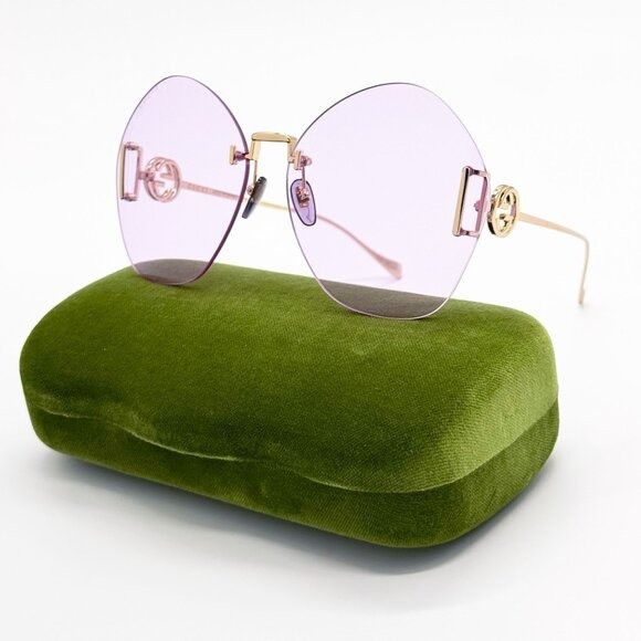 Gucci NEW GUCCI SUNGLASSES GG1203S 001 GOLD WOMEN EYEWEAR GUCCI Size ONE SIZE - 2 Thumbnail