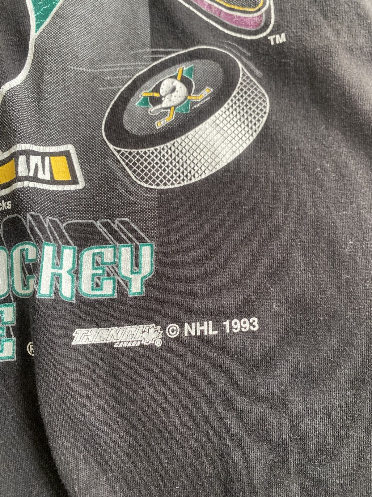 NHL Vintage 1993 Anaheim Ducks t-shirt NHL hockey Size US M / EU 48-50 / 2 - 2 Thumbnail