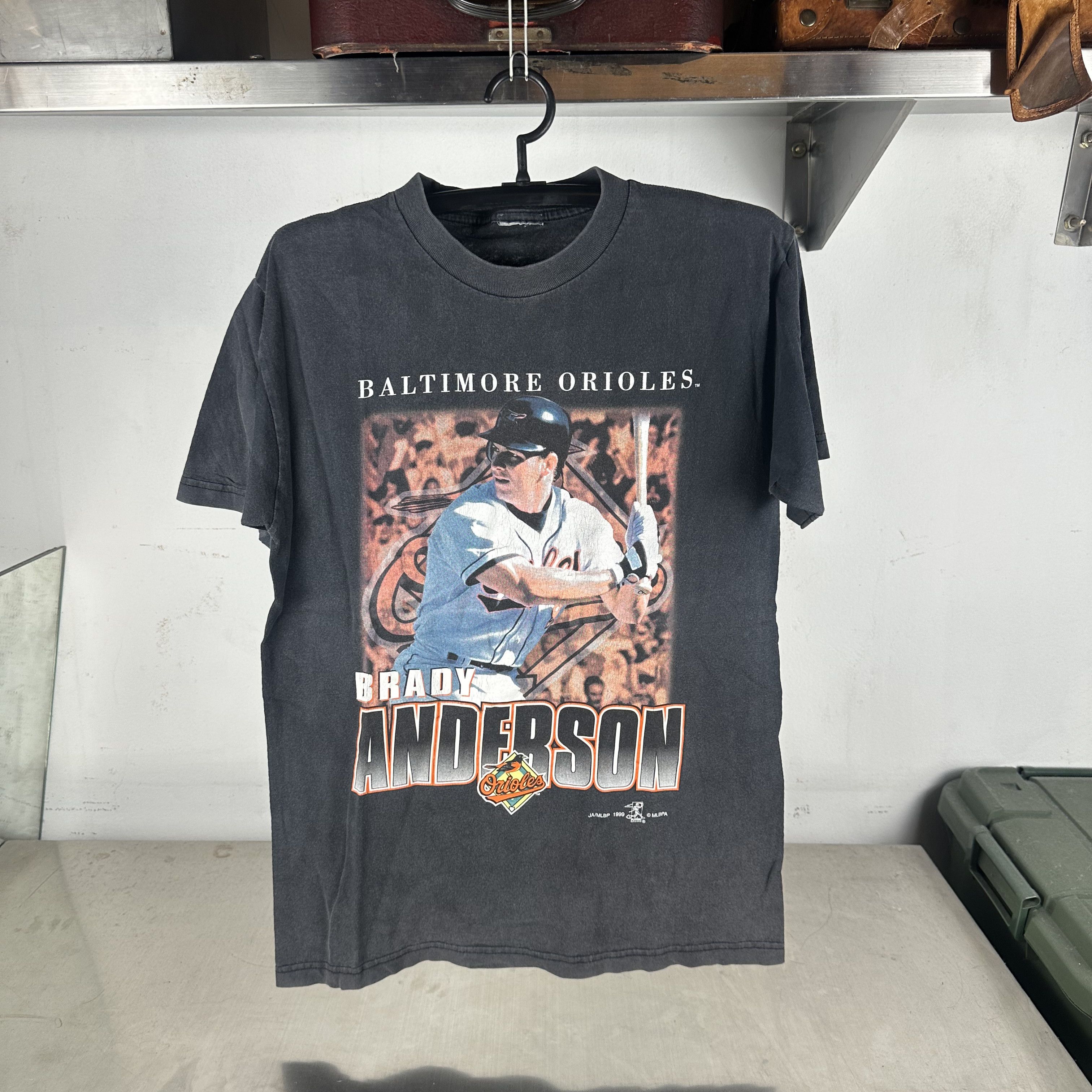 Vintage ​​​​1999 Brady Anderson Baltimore Orioles MLB T-shirt Size US M / EU 48-50 / 2 - 1 Thumbnail