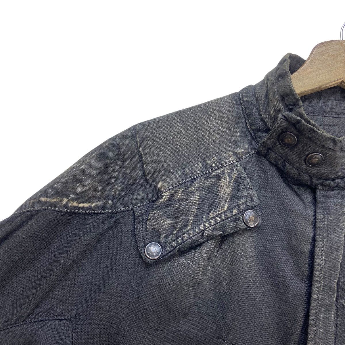 Marithe + Francois Girbaud MFG Distressed Design Lace Up Biker Style Jacket Size US S / EU 44-46 / 1 - 10 Thumbnail