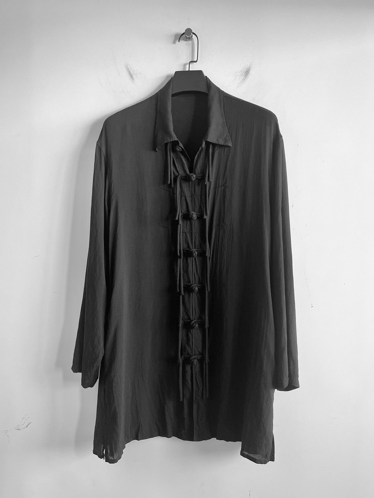 Yohji Yamamoto Yohji Yamamoto Pour Homme - Cellulose Chinese Blouse Size US M / EU 48-50 / 2 - 1 Thumbnail