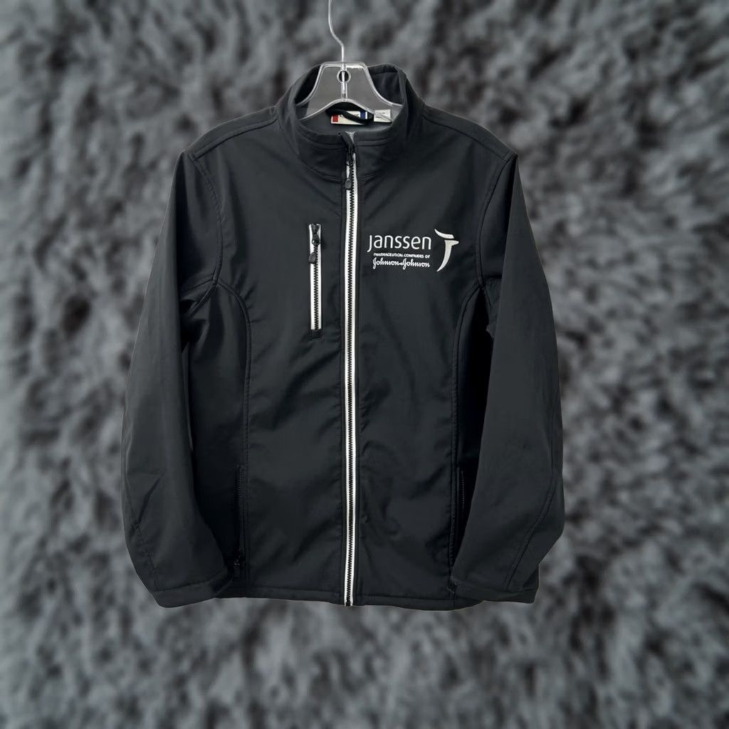Vintage Clique Jacket Womens L Black Softshell Fleece Lined Size L / US 10 / IT 46 - 1 Thumbnail