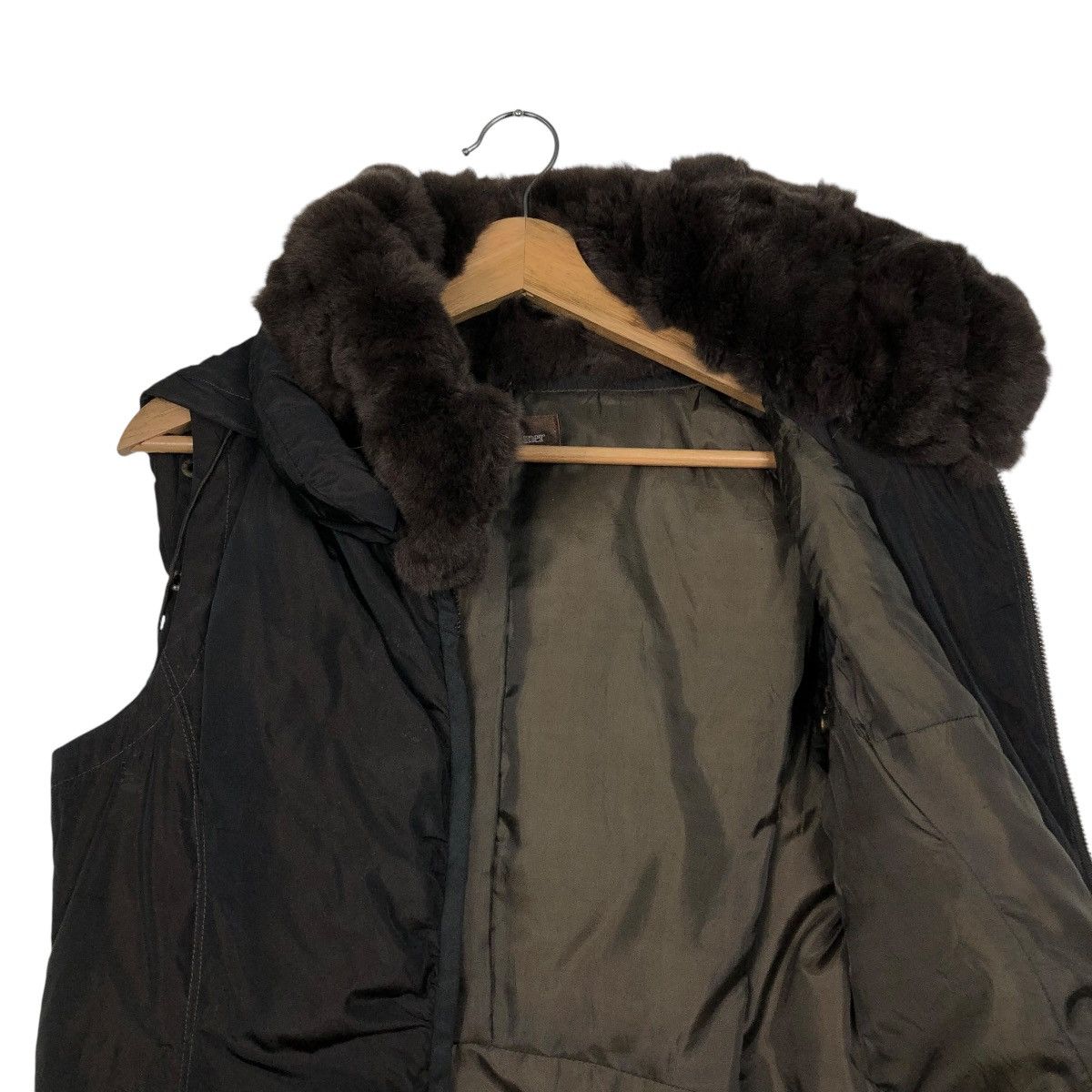 Japanese Brand 🔥VINTAGE BIKER VEST VENT DE MER MINK FUR COLLAR Size US M / EU 48-50 / 2 - 15 Thumbnail
