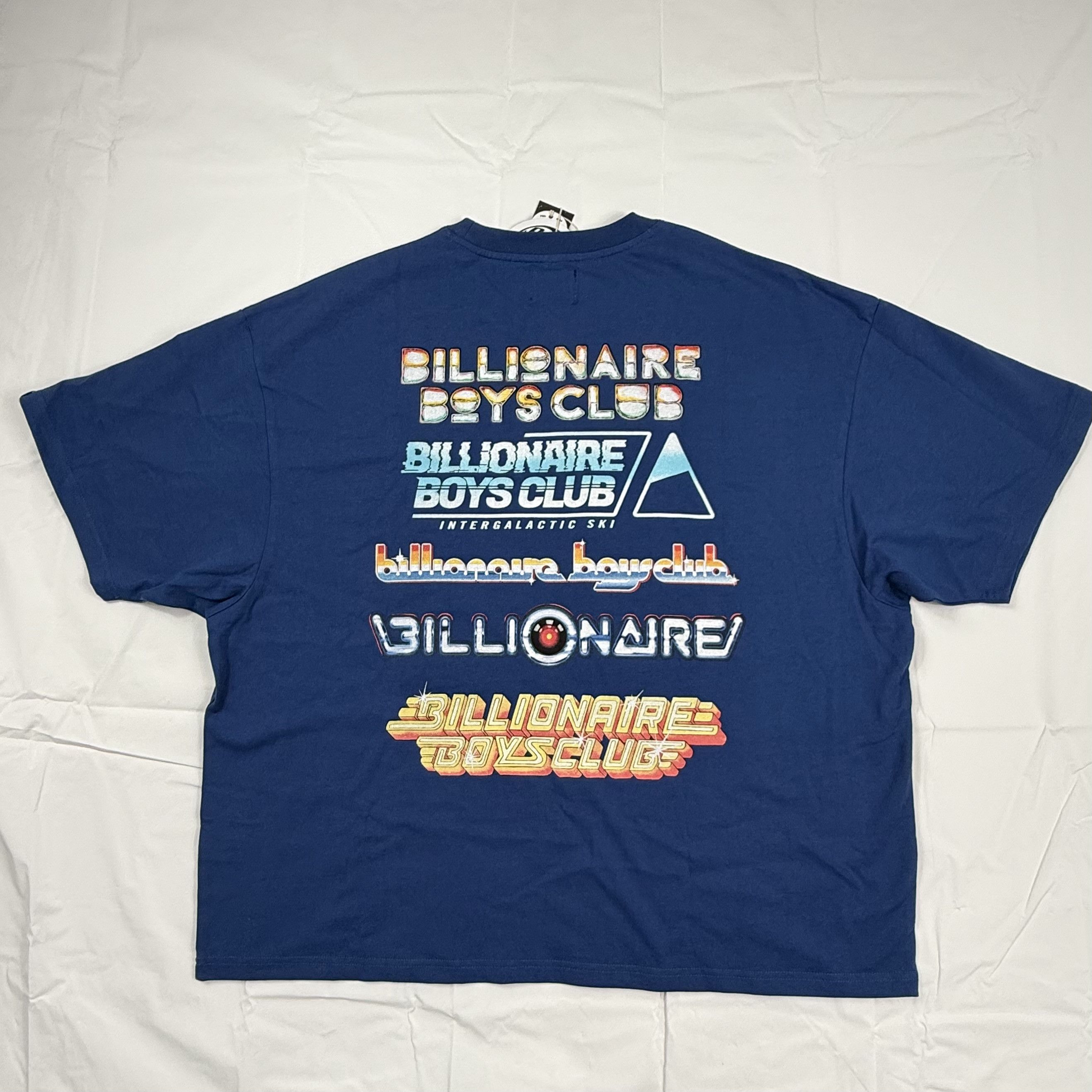 Billionaire Boys Club Billionaire Boys Club Blue Cropped Boxy Graphic T-Shirt XXL Size US XXL / EU 58 / 5 - 1 Thumbnail