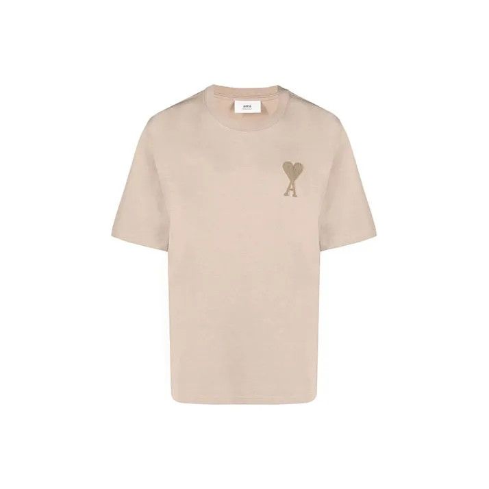 AMI AMIPARIS Heart Logo Embroidered T-Shirt 0079 Size XL / US 12-14 / IT 48-50 - 1 Thumbnail