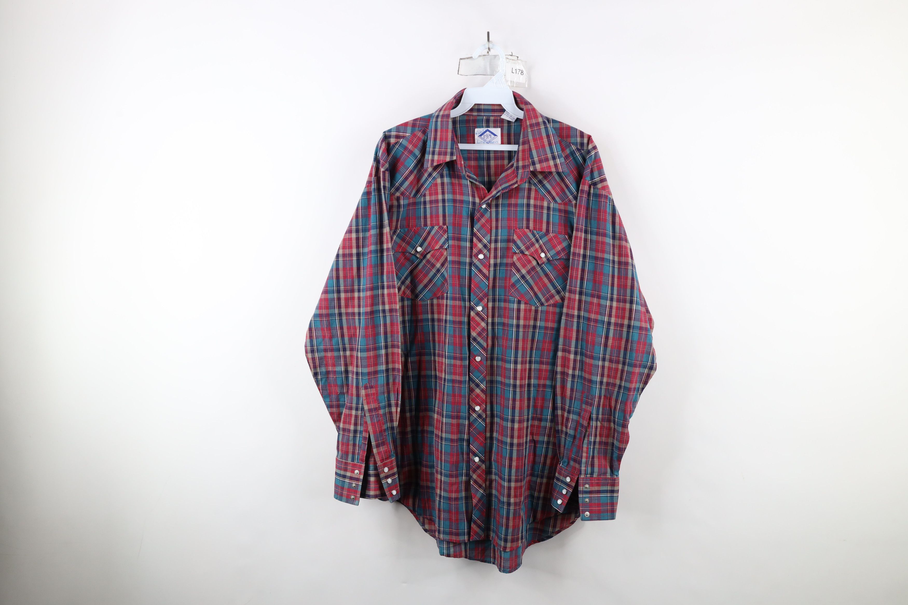 Vintage Vintage 90s Streetwear Western Cowboy Snap Button Shirt Size US L / EU 52-54 / 3 - 1 Thumbnail