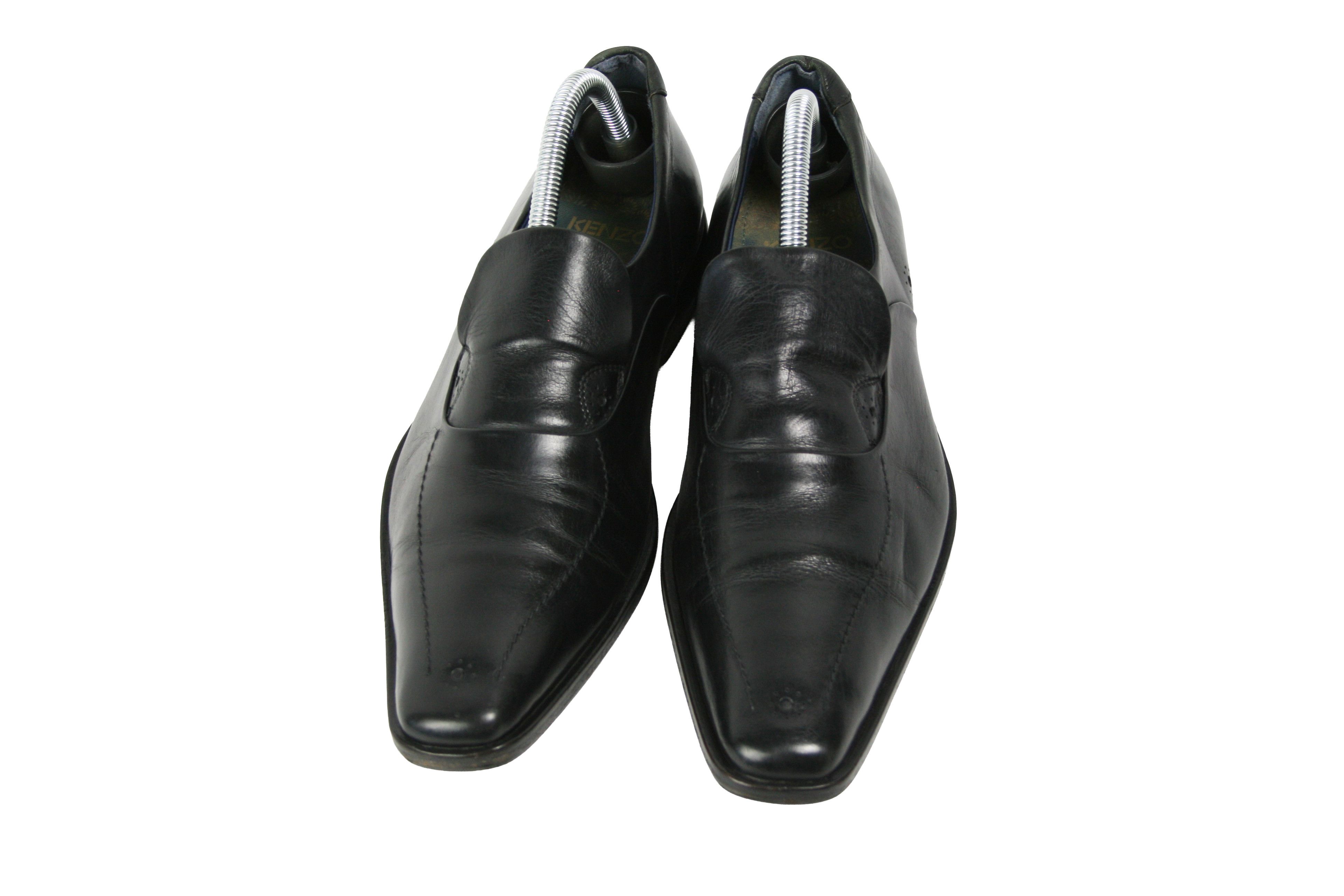 Kenzo 00S Avant Garde Y2K Chisel Toe Leather Loafers Shoes Vintage Size US 8 / EU 41 - 9 Thumbnail