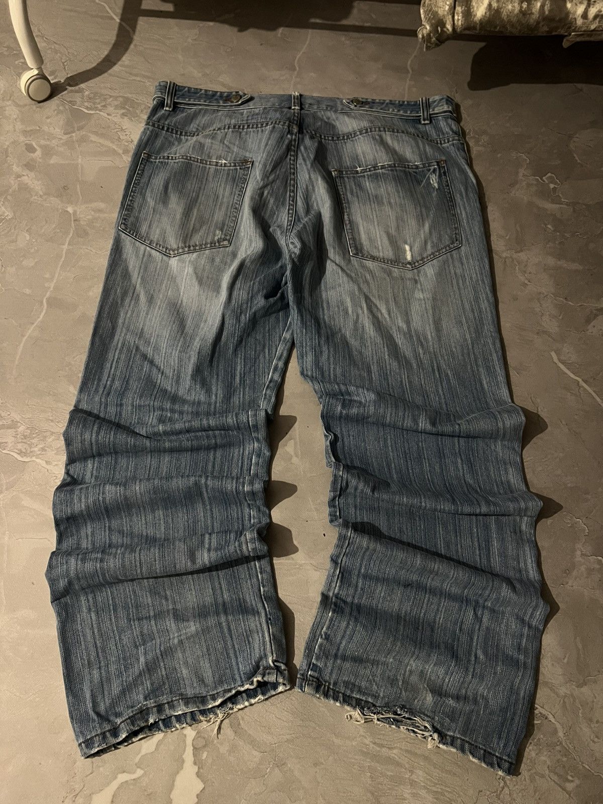 Japanese Brand Japanese Retro Avan Baggy Jean — Destroyed Swag Style Y2K Size US 40 / EU 56 - 1 Thumbnail