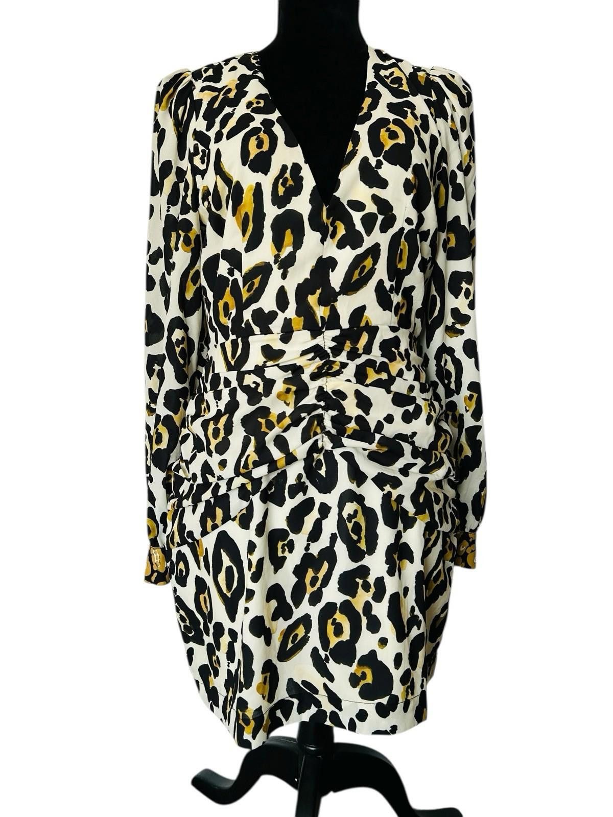 Other Vestire dress leopard long sleeved - Size AU 10 US 6 (009) Size M / US 6-8 / IT 42-44 - 2 Thumbnail
