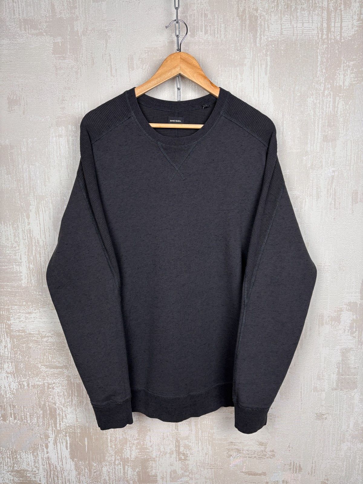 Diesel Diesel Crew Neck Sweatshirt Dark Gray Size US L / EU 52-54 / 3 - 8 Thumbnail