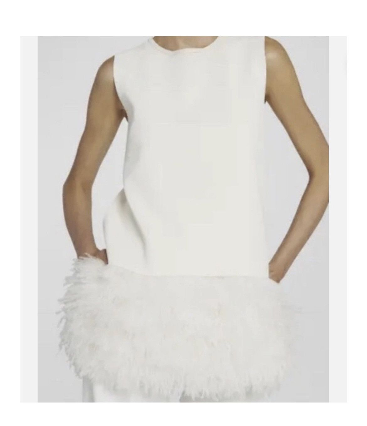 Jil Sander Ostritch Feather Rare Runway Piece Viscose Tunic Mini Dress Size S / US 4 / IT 40 - 5 Thumbnail