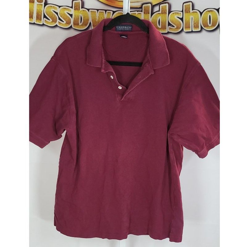 Vintage Vintage Men Screenmates Wine Red Short Sleeve Polo Shirt XL Size US XL / EU 56 / 4 - 1 Thumbnail
