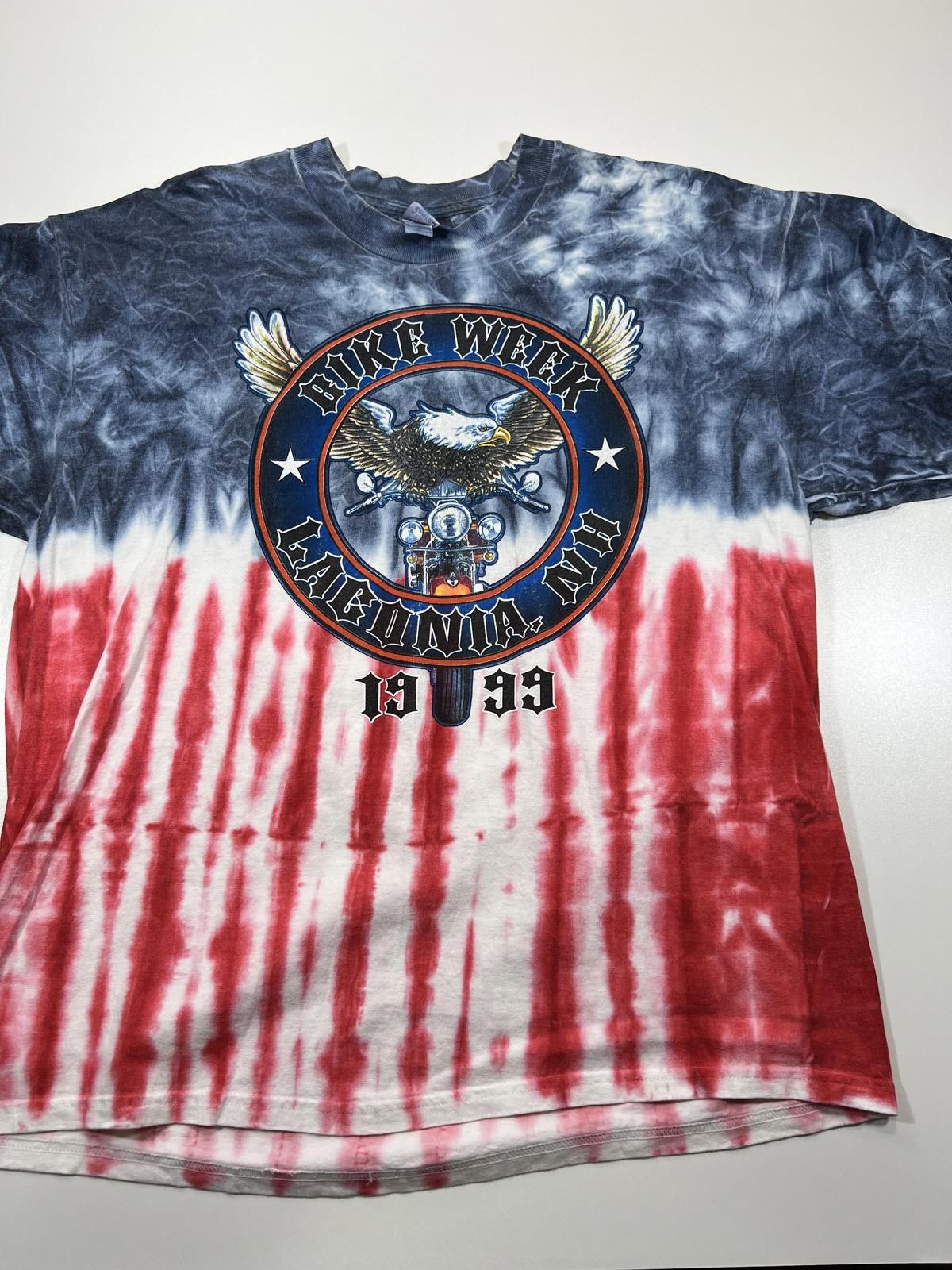Hanes 1999 Bike Week Labonia NH Tie-Dye T-Shirt Size US XL / EU 56 / 4 - 1 Thumbnail