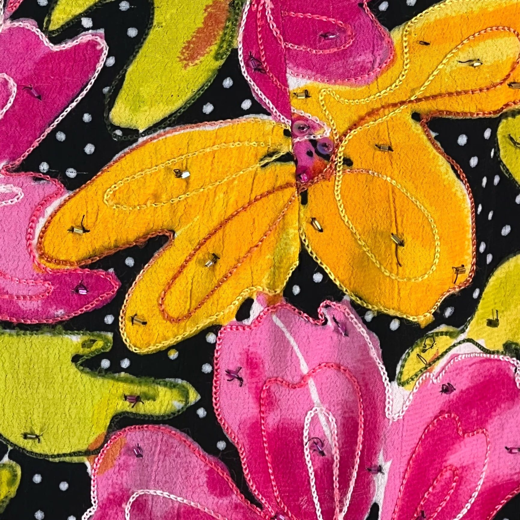 Laura Ashley Laura Ashley Womens A-Line Skirt Size 10 Multicolor Floral Embroidered Beaded Casual Size 32" / US 10 / IT 46 - 5 Thumbnail